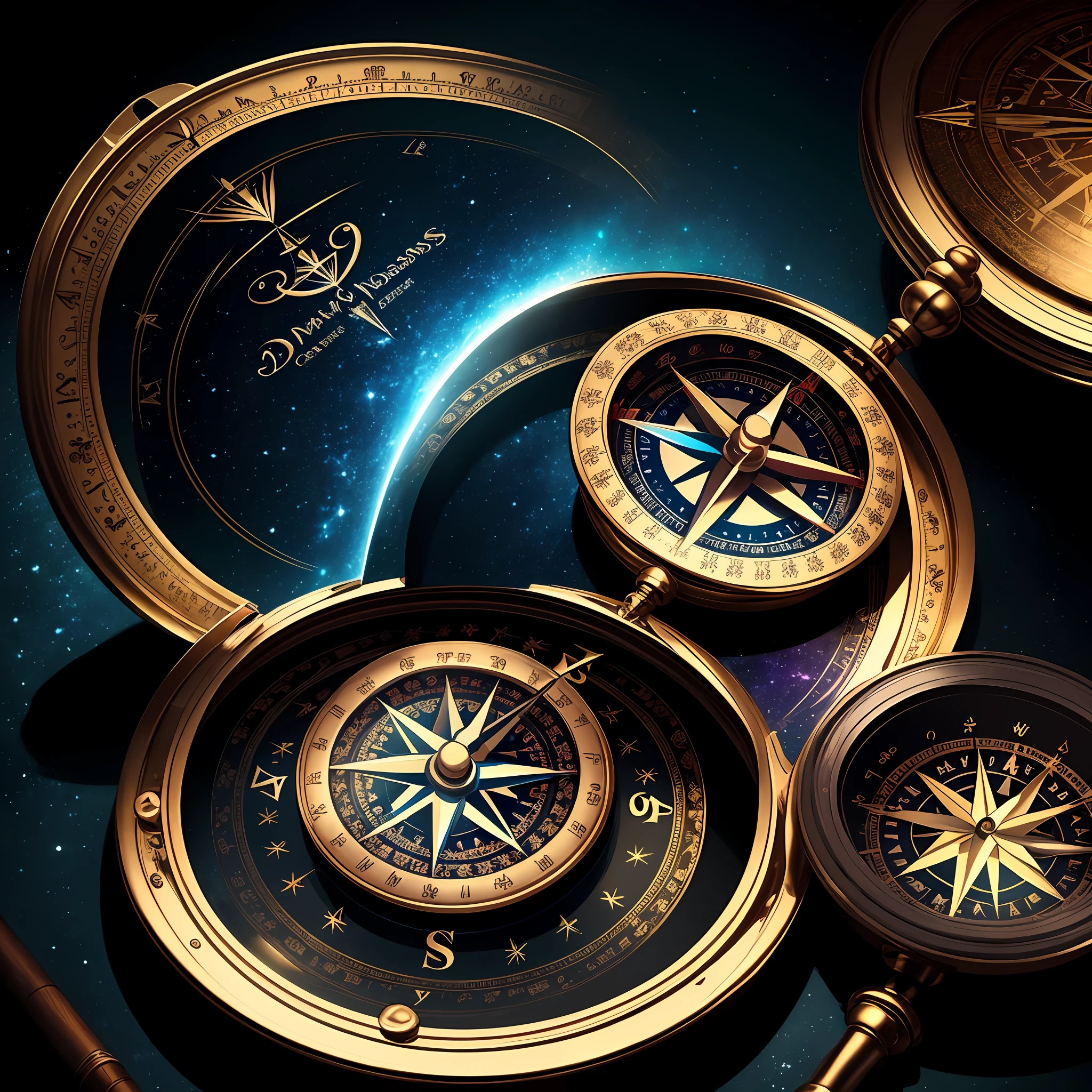 Compass of Dreams、Dream Trip、kosmos、stele、Mysterious world、Masterpiece、illustratio、 --auto