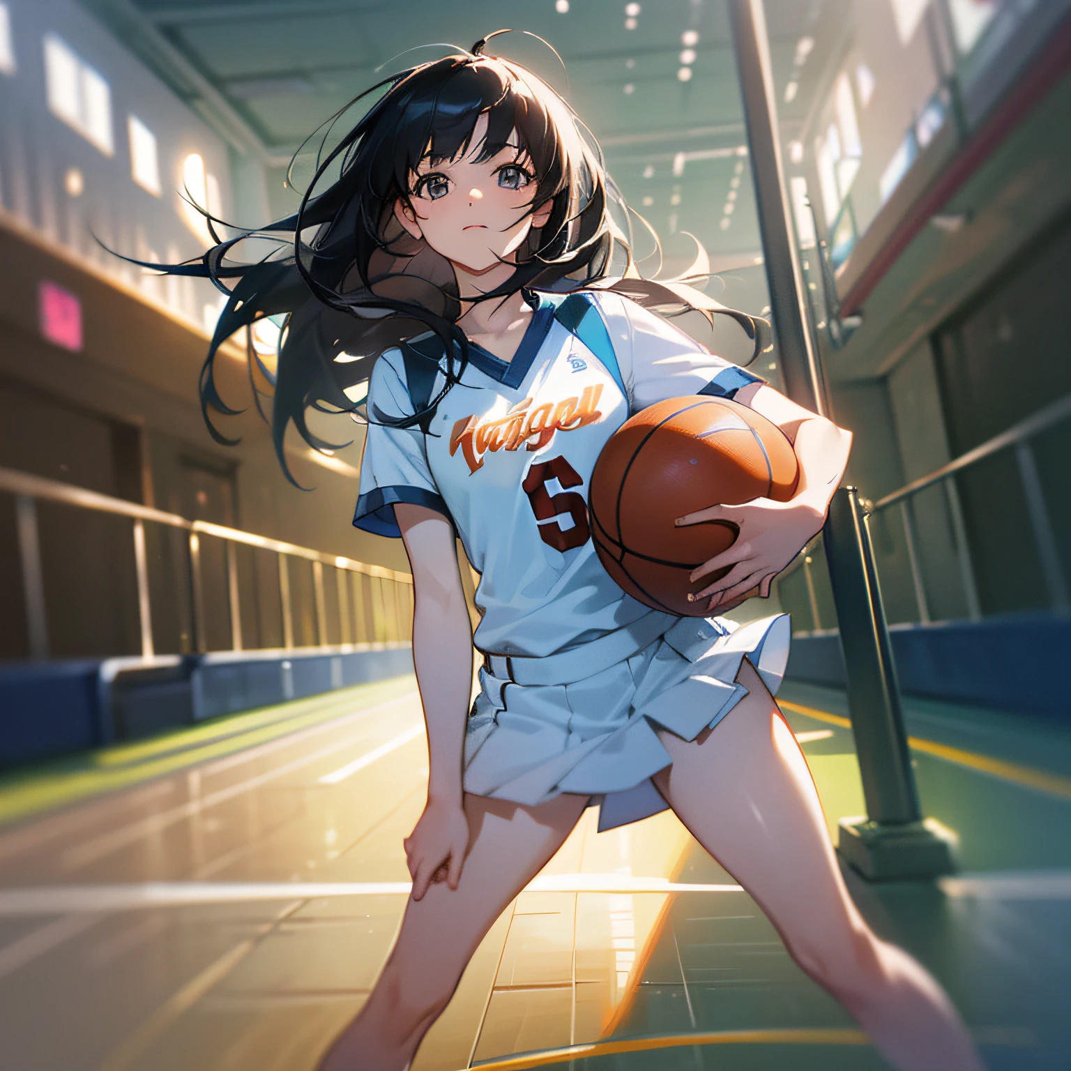 on the photo,One wears a mask、Shy high schoolnt wearing school uniform,The upper body is flat on the chest,Left with a ball head and big eyes。 --auto
