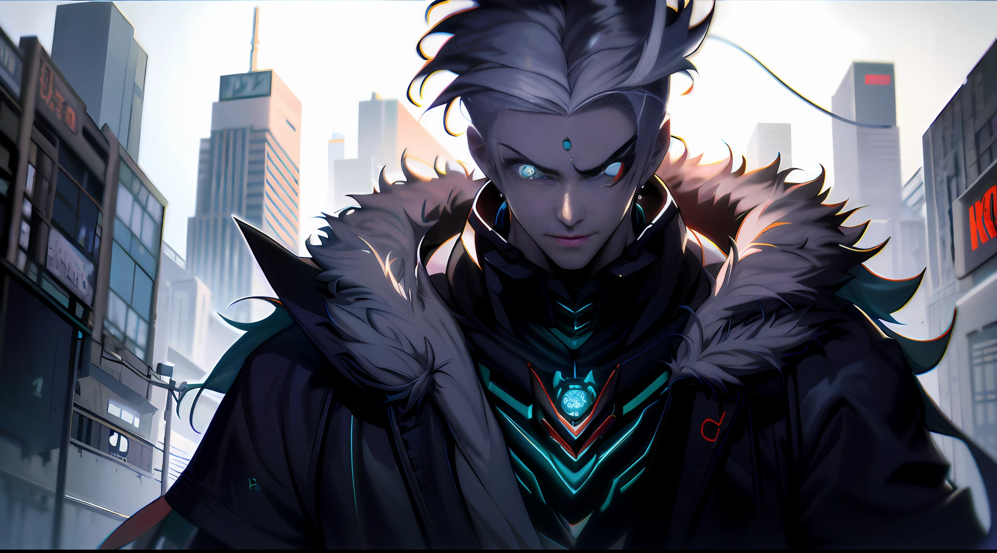 Anime characters with a futuristic look in the city, Digital cyberpunk anime art, Badass anime 8 K, digitl cyberpunk - anime art, anime cyberpunk art, Anime art wallpaper 8 K, Anime art wallpaper 4 K, Anime art wallpaper 4k, cyberpunk anime art, trending on artstation pixiv, handsome guy in demon killer art, 4K anime wallpaper