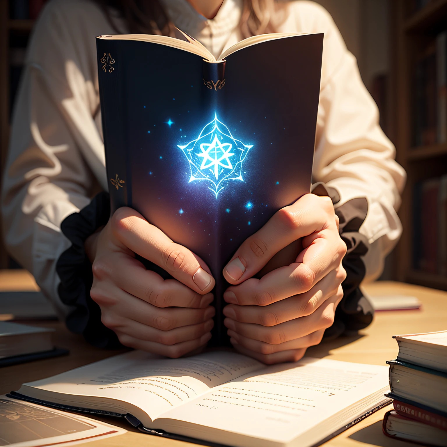 Create a book with a mystical symbol --auto