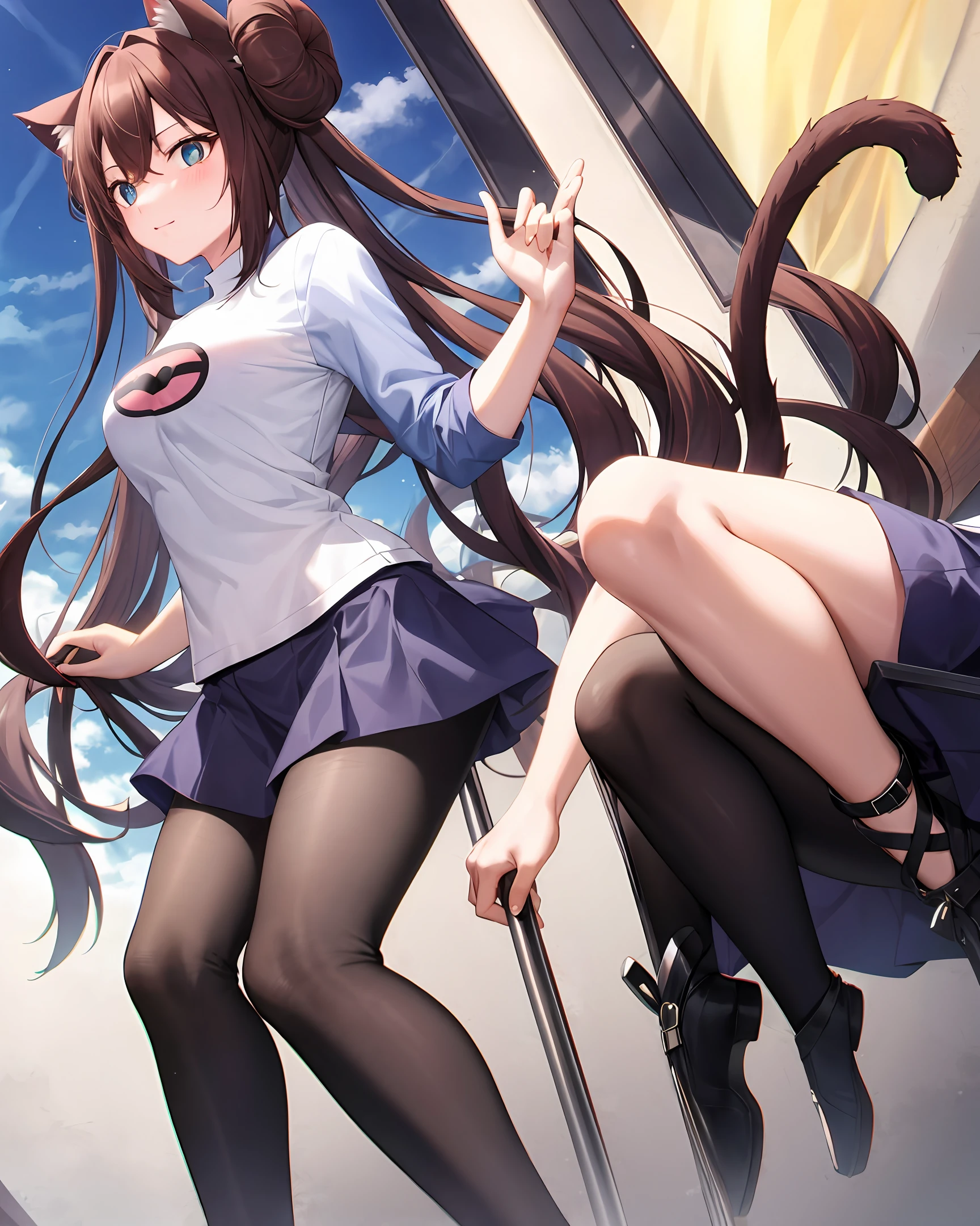 Skirt bottom,cat ear,is shy,Occlusion,beautifullegs,adolable