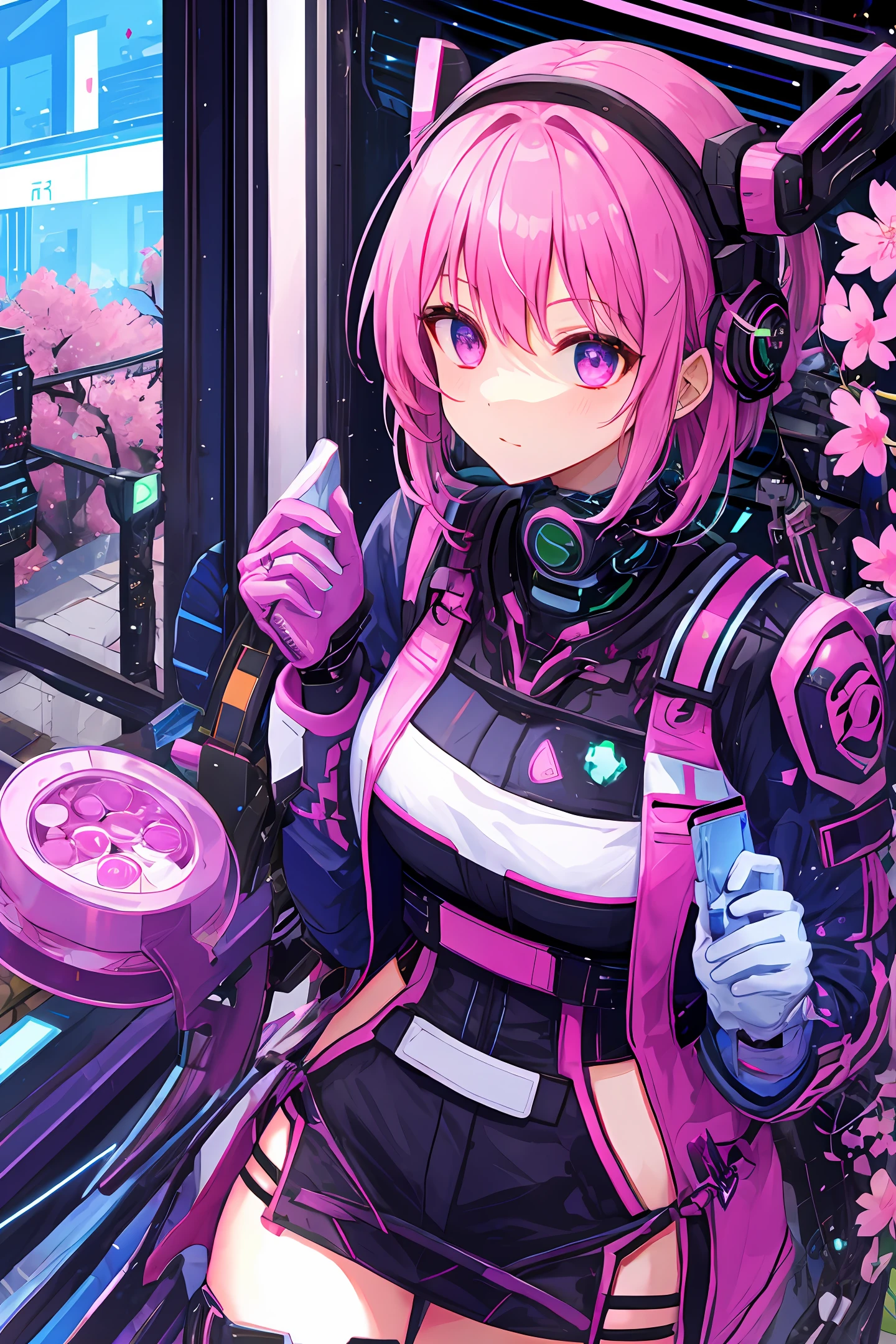 sakura,cyber punk perssonage