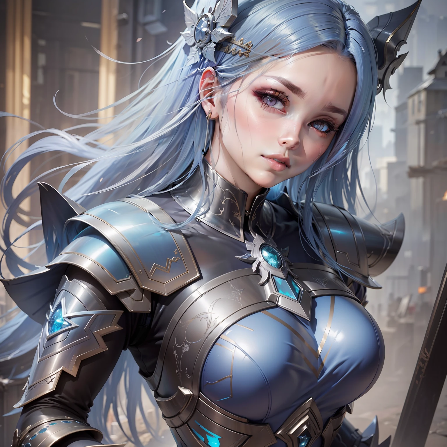 a woman with armor is posing for a picture, boobs, extremely detailed artgerm, artgerm and atey ghailan, wlop | artgerm, artgerm portrait, artgerm. anime illustration, artgerm julie bell beeple, style artgerm, artgerm detailed, artgerm. high detail, 4k
