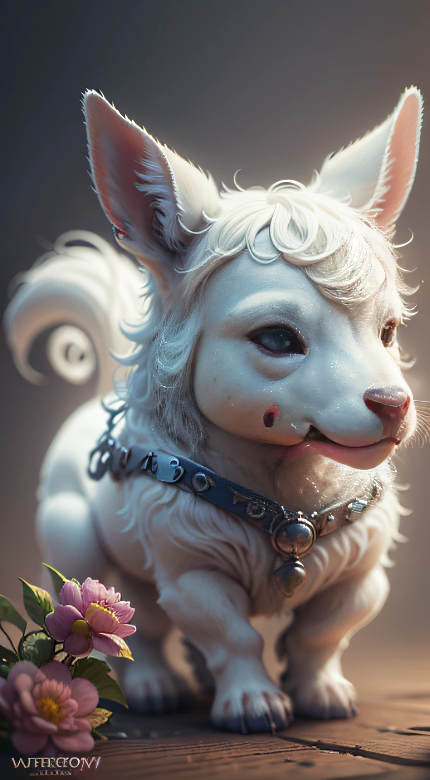 Cute hyper-realistic little white horse,Eyes of the same color,Wearing a necklace,tchibi,Lovely and fluffy,cartoony,movie light effect,big breasts enchanting,3D矢量艺术,Cute quirky,Fantasy art,Background bokeh,handpainted,digitial painting,gentlesoftlighting,Isometric style,4K 分辨率,photoreal render,Highly detailed and clean,Vector Image,Photorealistic masterpiece,professional photoshooting,simple space background,flat white background,isometry,vibrant vector