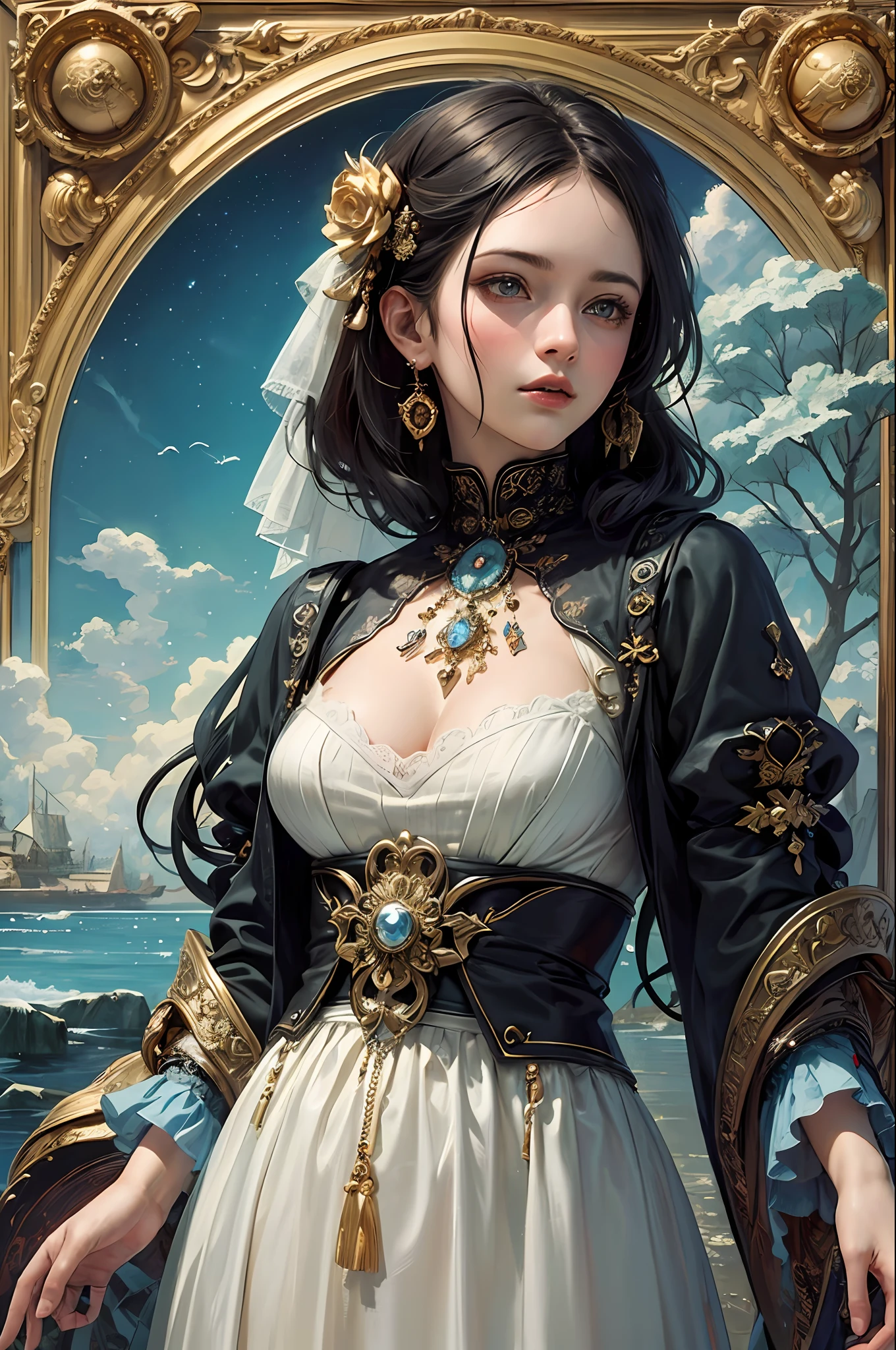 (masterpiece, top quality, best quality, official art, beautiful and aesthetic:1.2), (1girl), extreme detailed,(fractal art:1.3),colorful,highest detailed