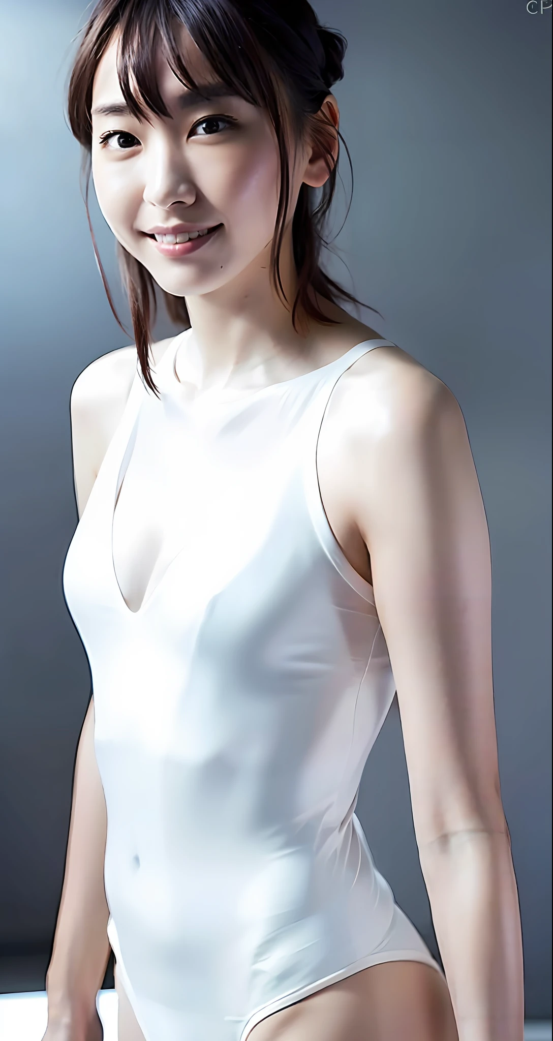 (Gacky:0.9)、(masuter piece)、(top-quality:1.0)、(超A high resolution:1.0)、detaileds、SFW、​masterpiece、Delicate、Elegance、top-quality、Fine、colourfull、intricate-detail、(8K:1.1) 、(超A high resolution)、独奏:1.9、女の子 1 人:、Alaf asian woman in white bodysuit、smooth translucent white skin、Translucent body、Photorealistic perfect body、Wearing a white leotard、photorealistic anime girl render、smooth anime cg art、cute girl wearing a tank suit、wet swimsuit、Transparent body、Perfect body with realistic shades、translucent white skin、shiny white skin、Smooth white tight clothes suit