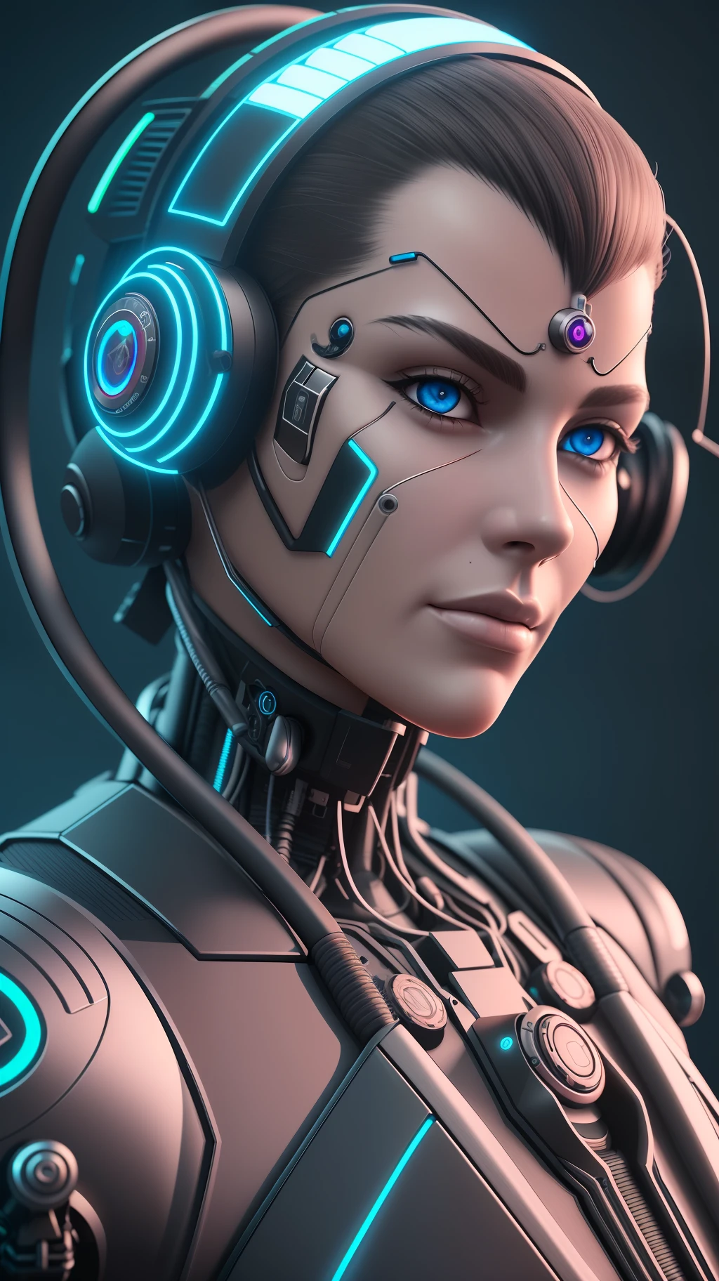 rz88mkultr4, a closeup of a cyborg ,    trending on artstation, ultra realistic, ultradetailed, cyberpunk  details, neon heavy blacks and blue depth camera low angle, 3 5 mm