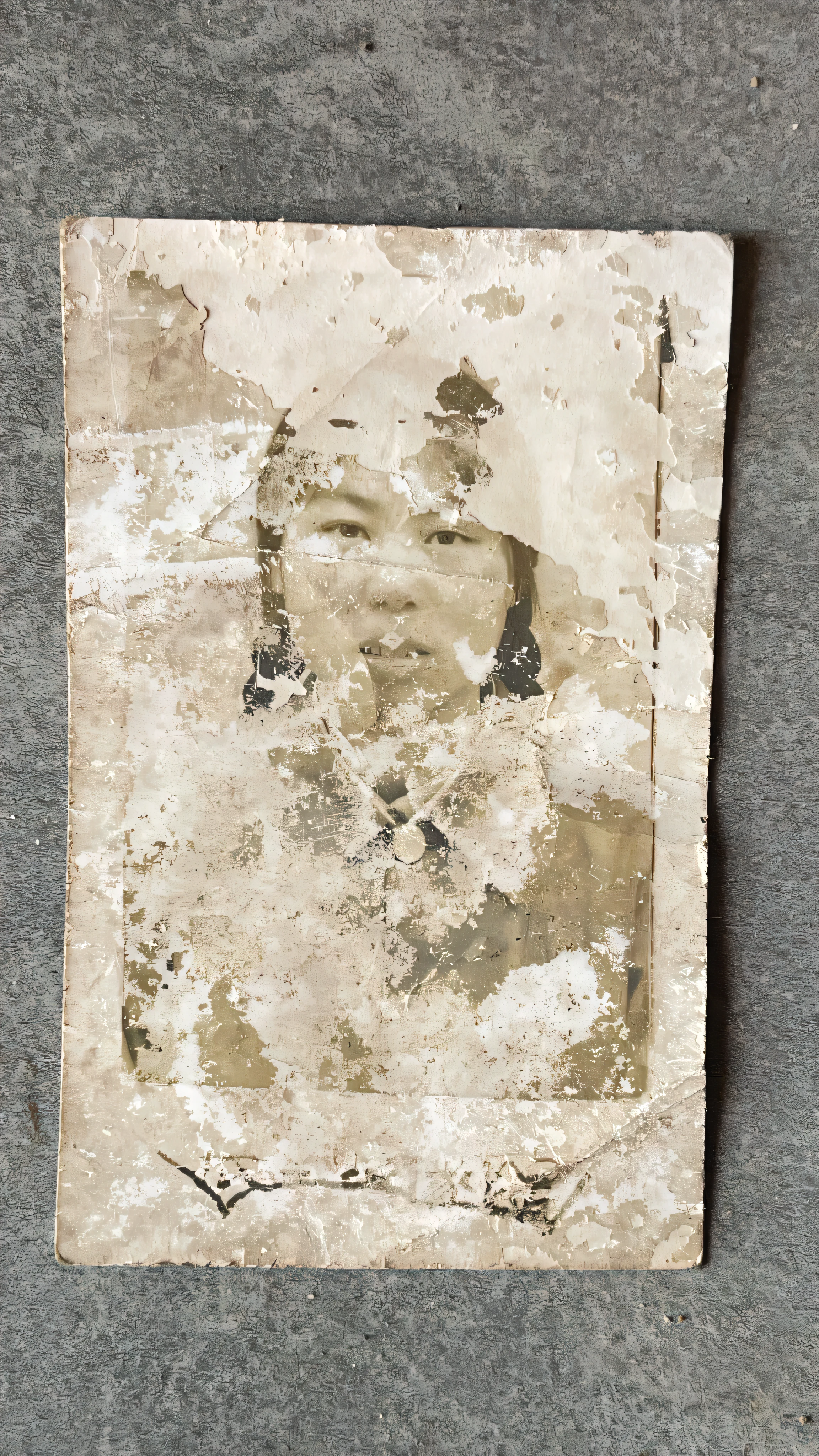A photograph of Alafeld of a man wearing a hat and tie on a piece of paper, damaged photo, on old paper, aged photo, Cracked and faded photo paper, author:Rusuke Fukahori, very old photo, unknown artist, antique photo, author:Ann Text, grainy damaged photo, Ancient sword, lost photo, Single portrait