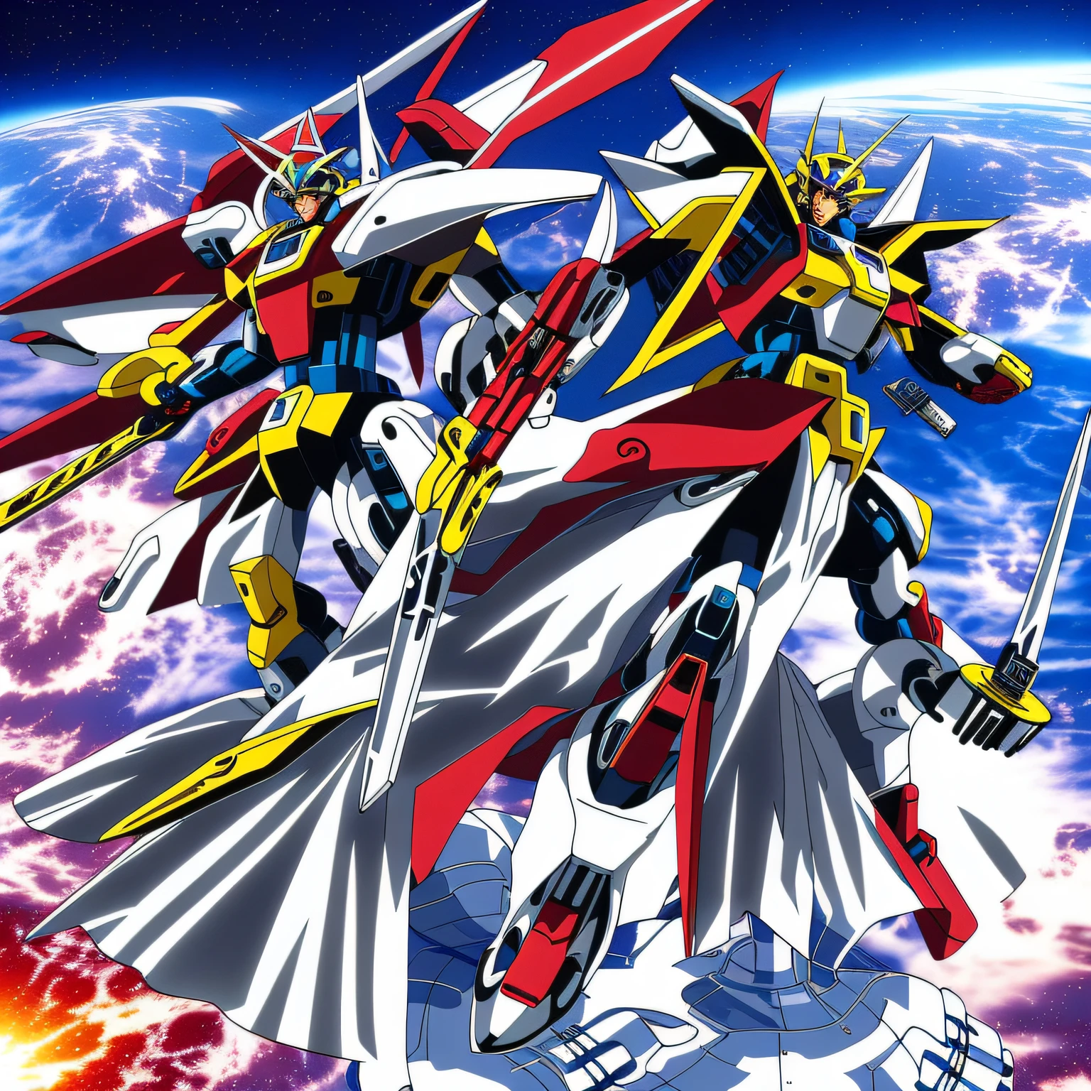 Gundam ZZ Great Sword Mechanical Wings Radiance theme blue --auto