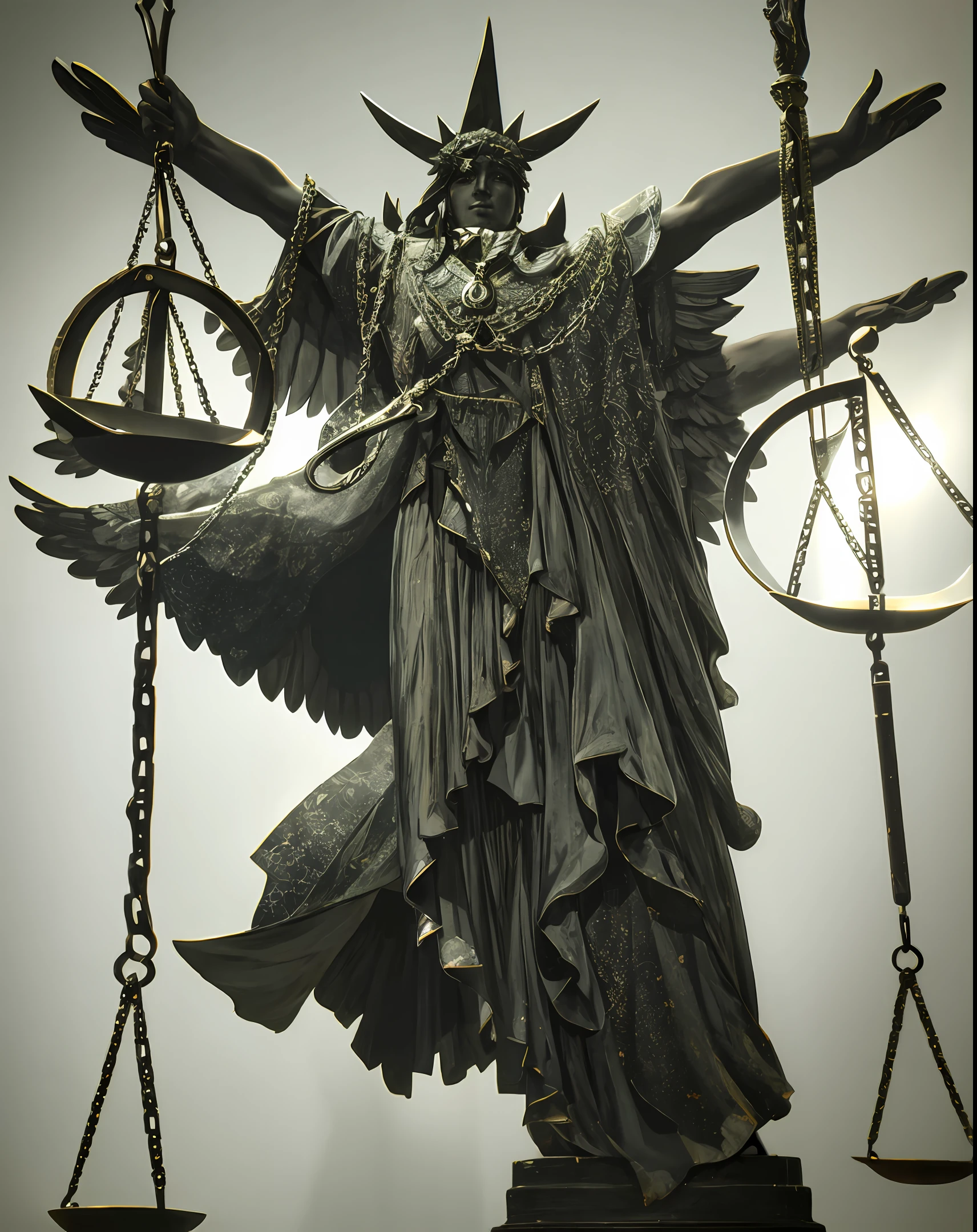 Scales of justice with heart