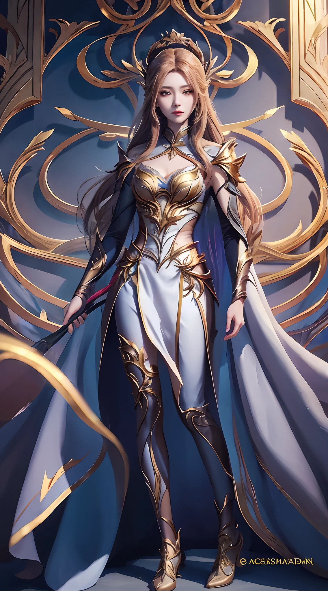 anime - style image of a woman in a white dress with long hair, full body xianxia, goddess. extremely high detail, trending on cgstation, irelia from league of legends, beautiful celestial mage, 8k high quality detailed art, irelia, astral witch clothes, highly detailed exquisite fanart, smooth anime cg art, extremely detailed goddess shot
