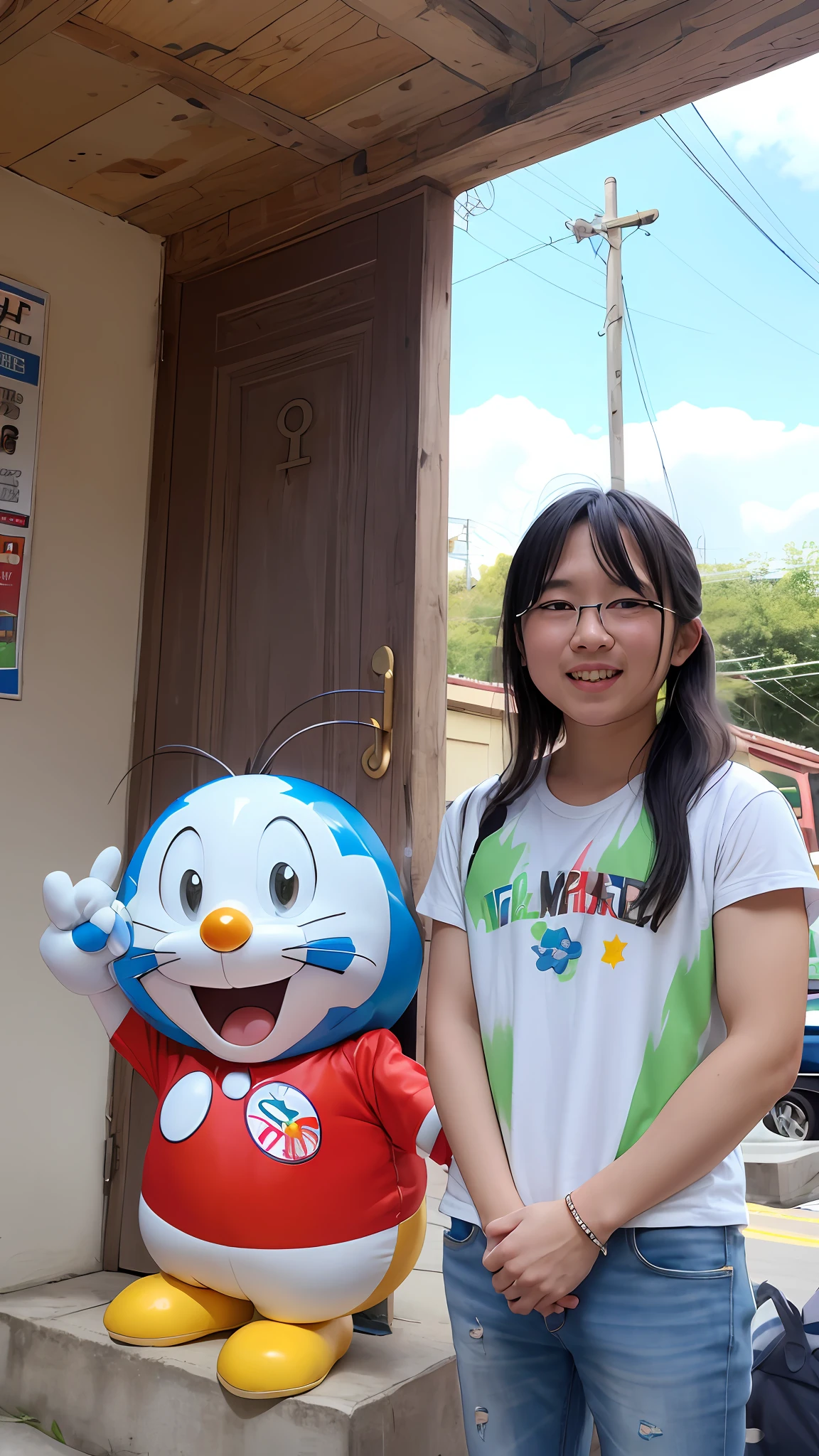 Doraemon wears AJ