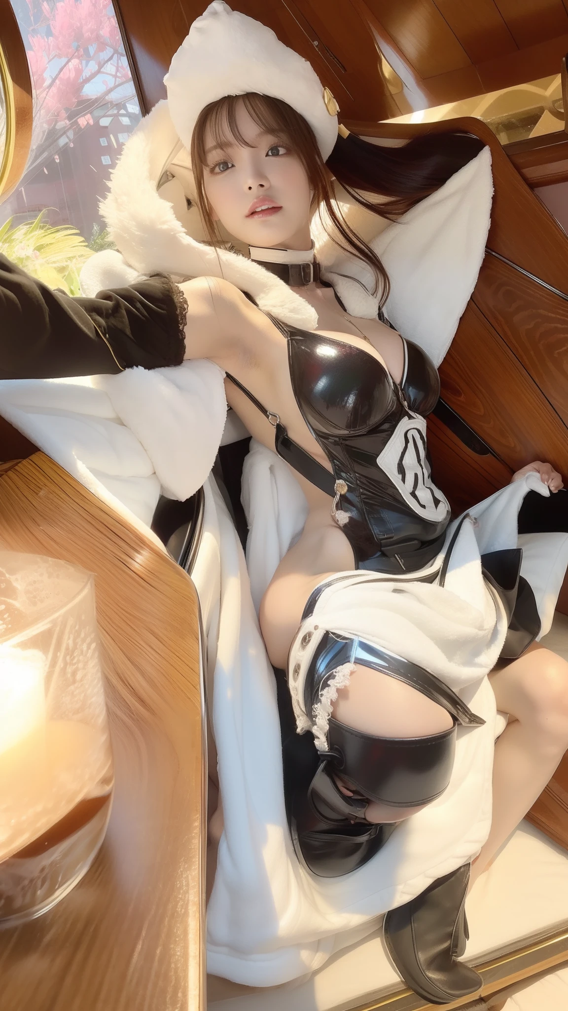 1girl, Selena (Mobile Legends: Bang Bang), Long Hair, Brown Hair, Armpit, Realistic, Ultra Detail, NSFW, Big Breasts