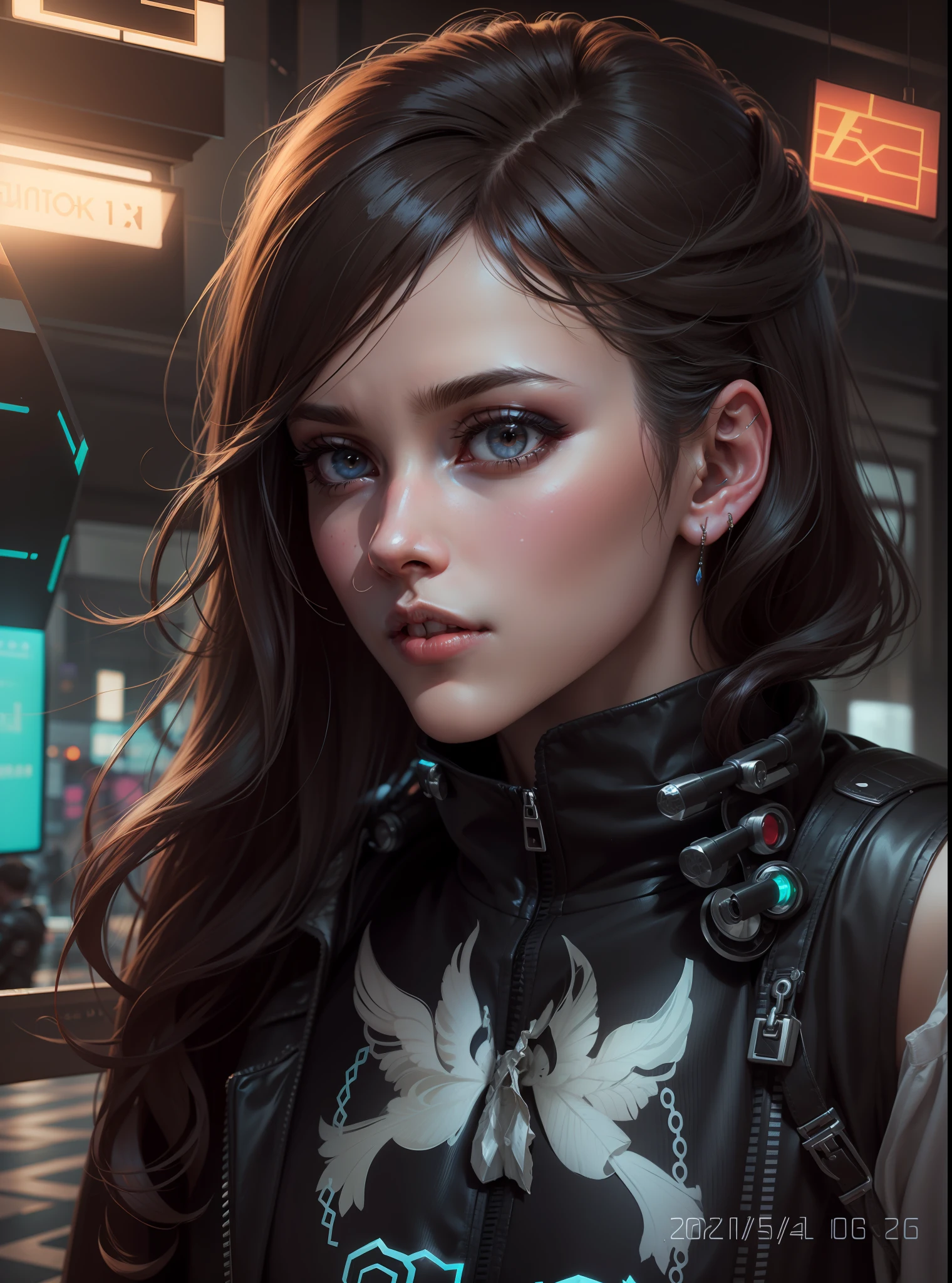 Change background cyberpunk handsome girls, realistic face, 8k, ultra realistic,