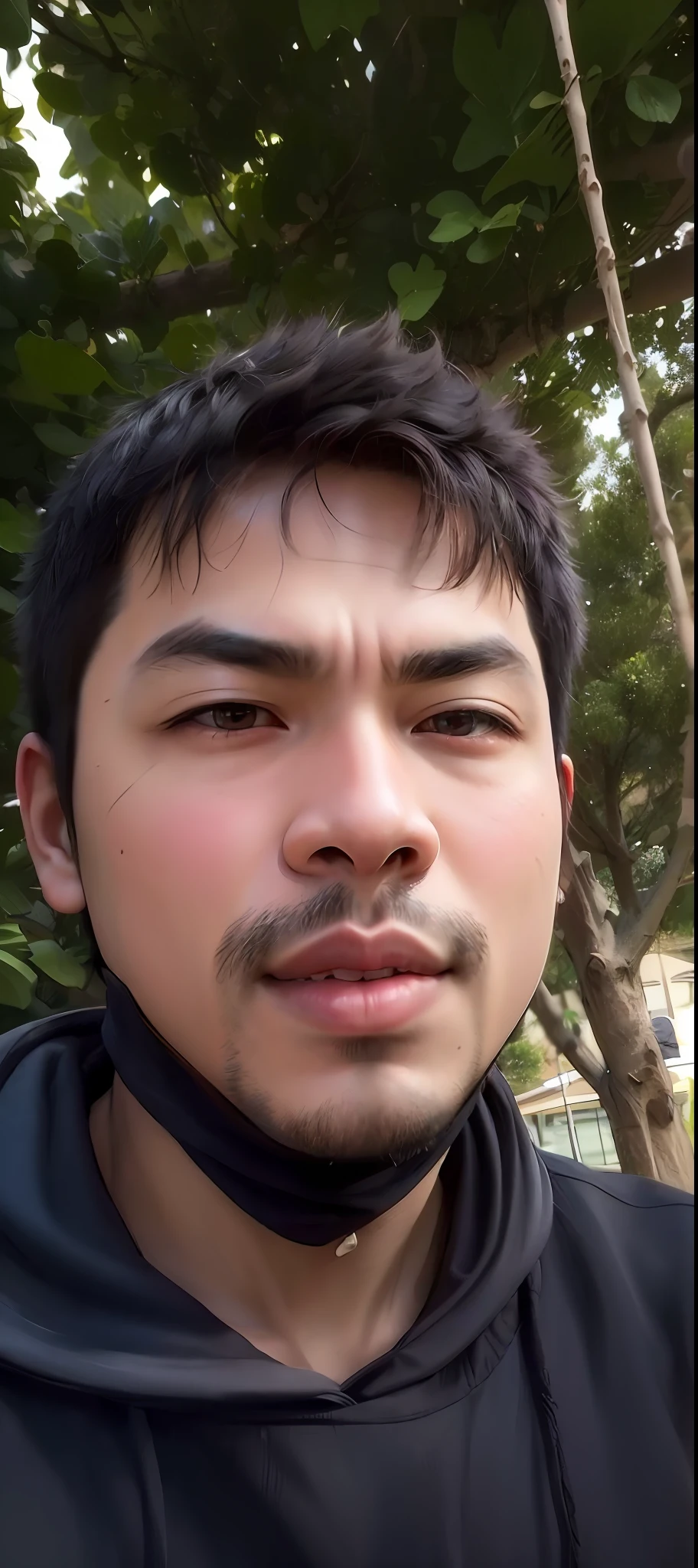 arafed man with a black hoodie and a black neck tie, 2 , 2 8 years old old man, 2 9 years old, ramil sunrs old, with accurate face, ld, 2 4 years old, john jude palenchaven face, 38