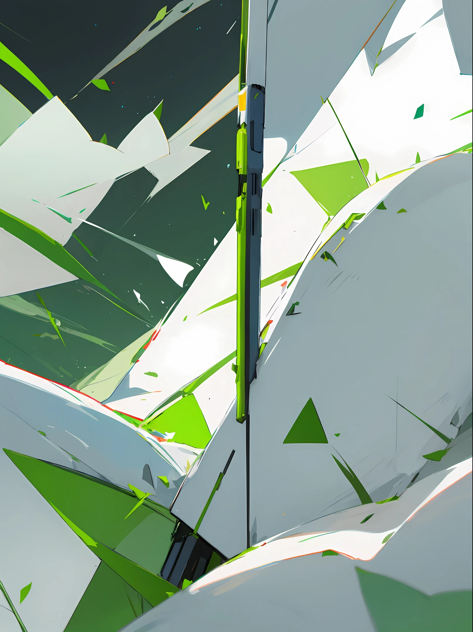 White and green are equally divided