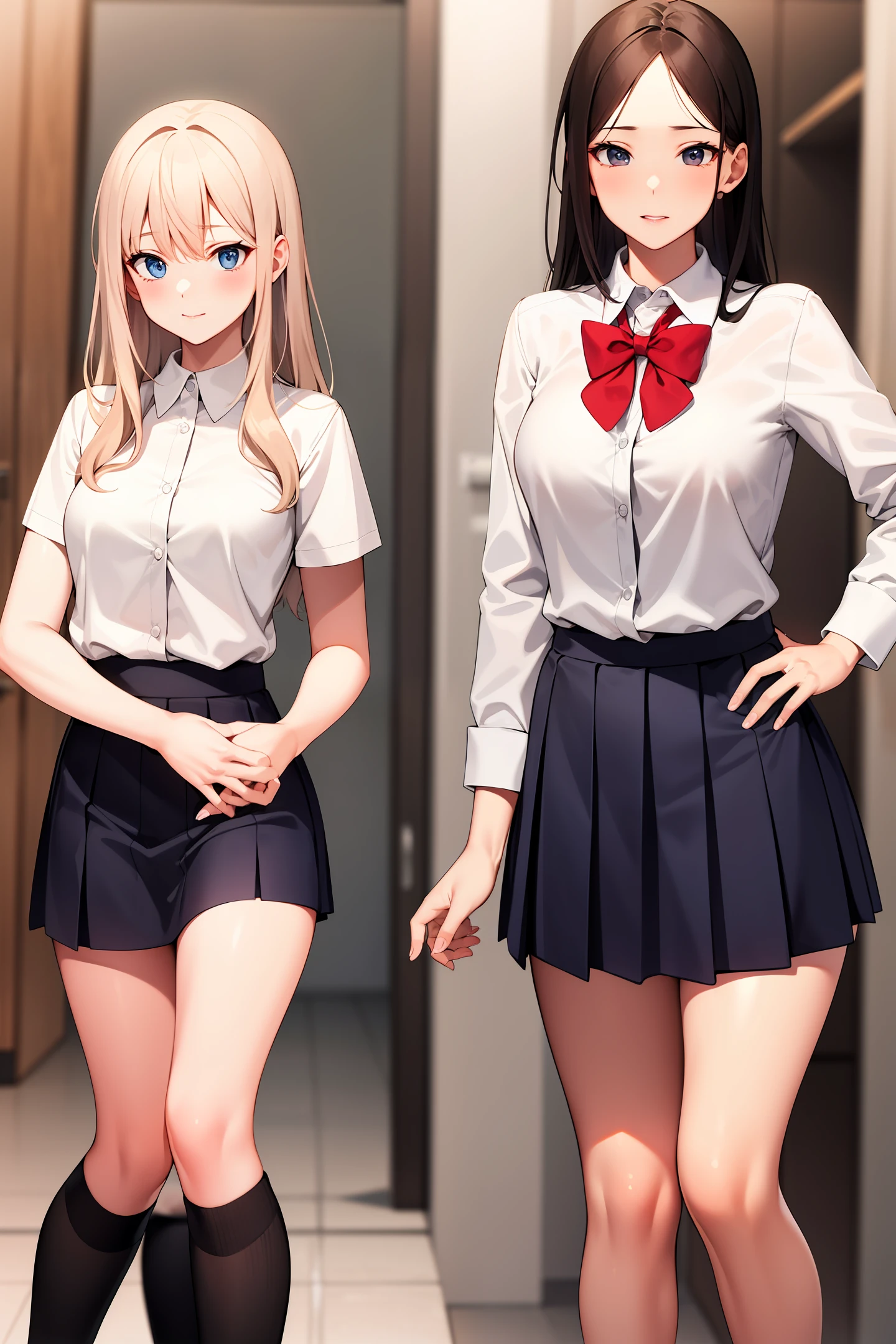 schoolgirls,no clothes are worn