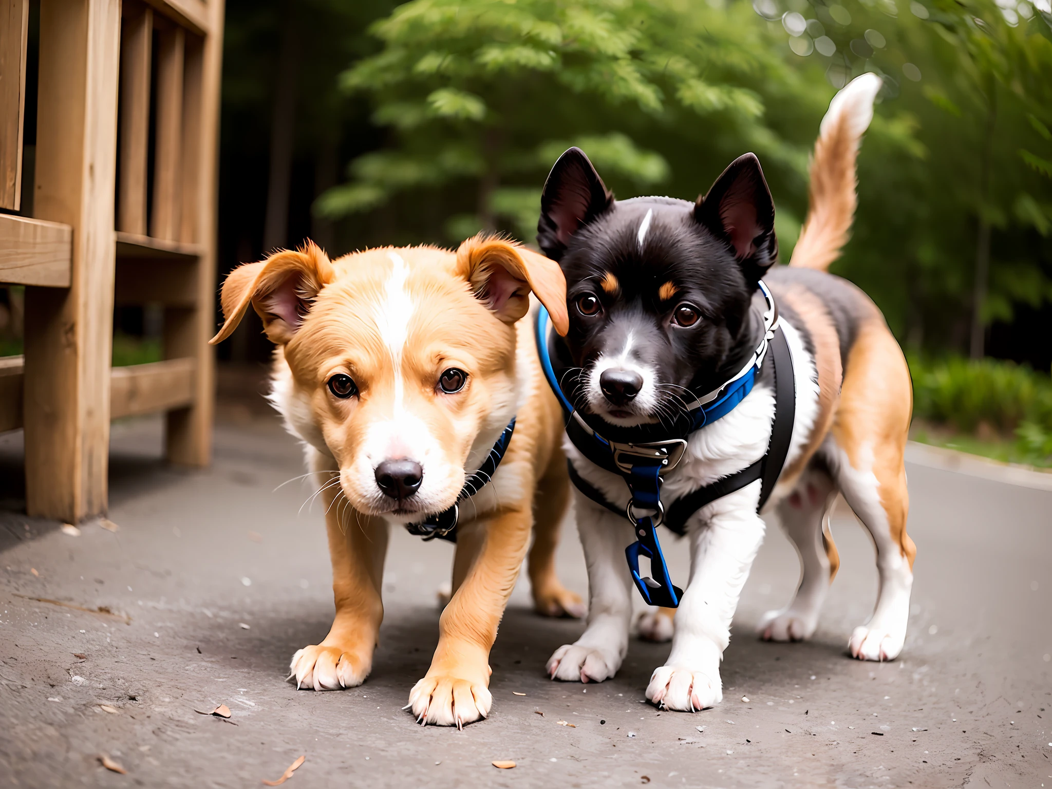 Human dog slaves wearing pup hood