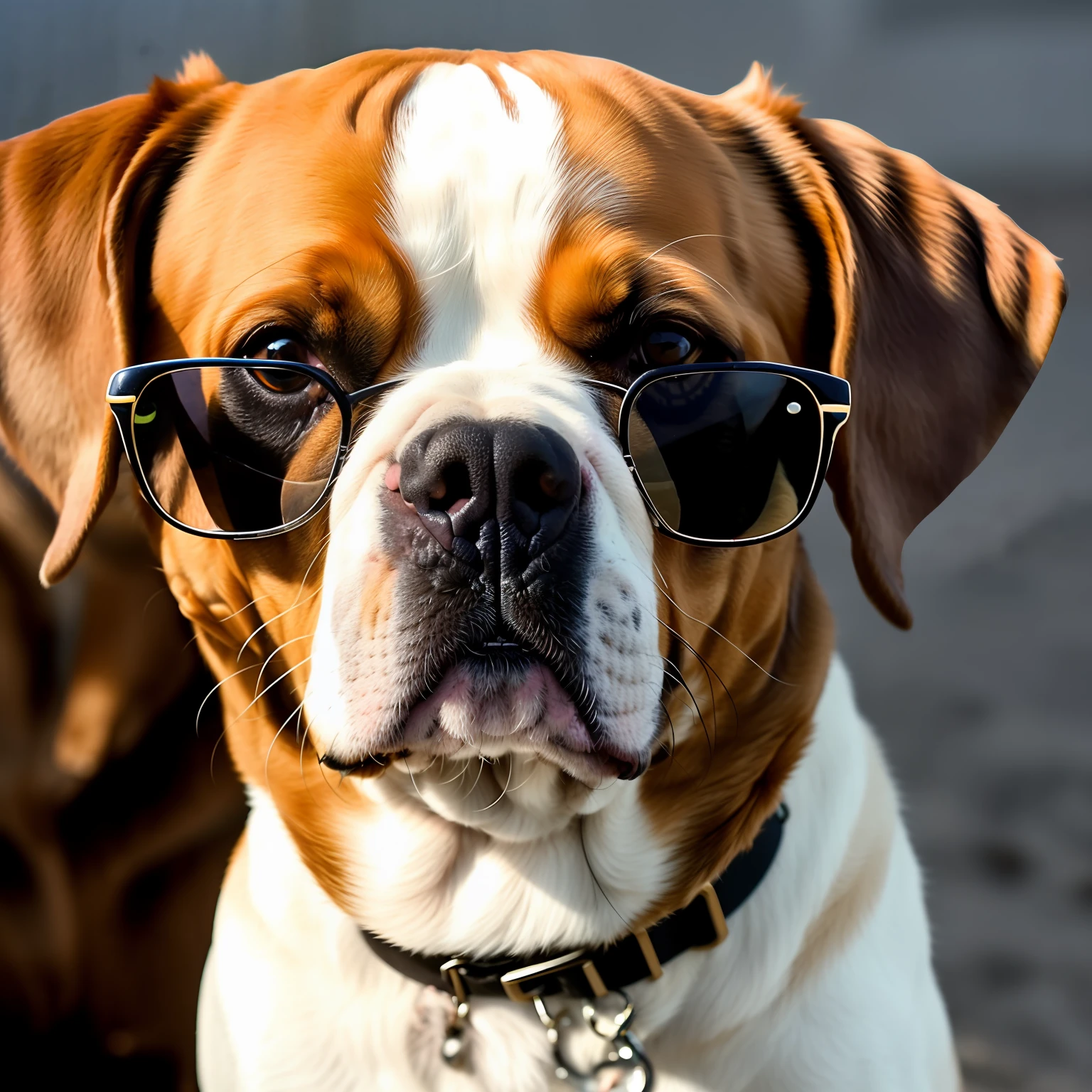 A dog with four eyes