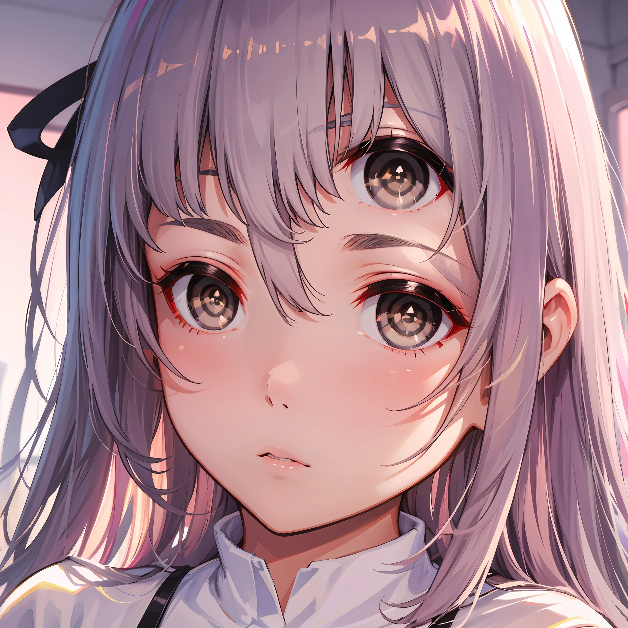 whaite hair,white irises,White pupils,White eyes,White pupils,whiteeyes,white skinned,Beautuful Women,