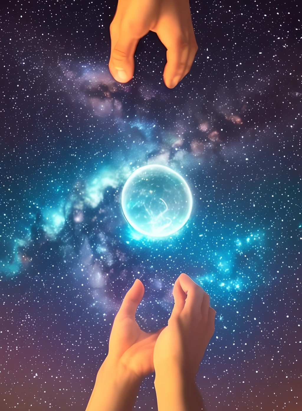 A giant hand circles the stars,Hold power over somebody's life and death