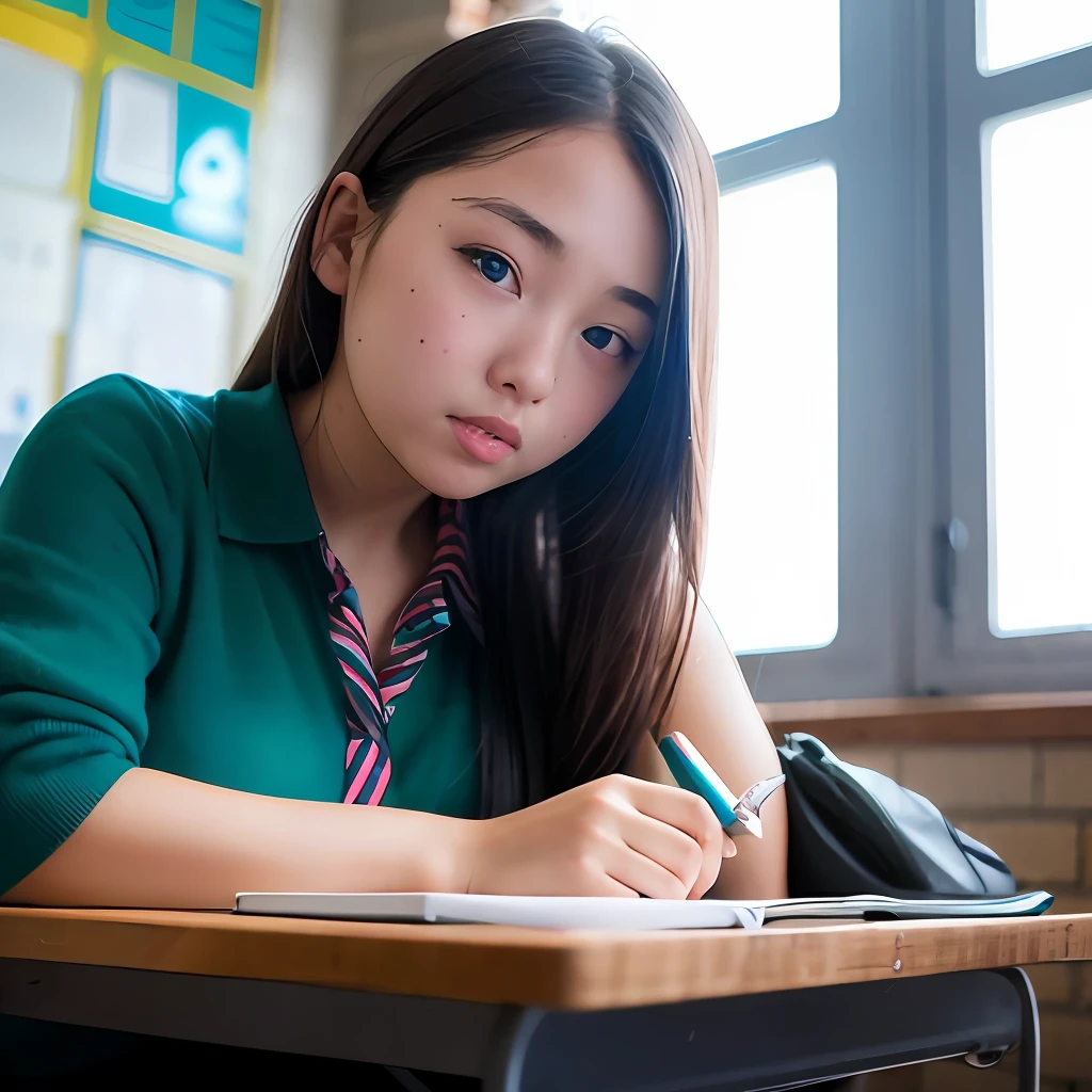 female high-school student