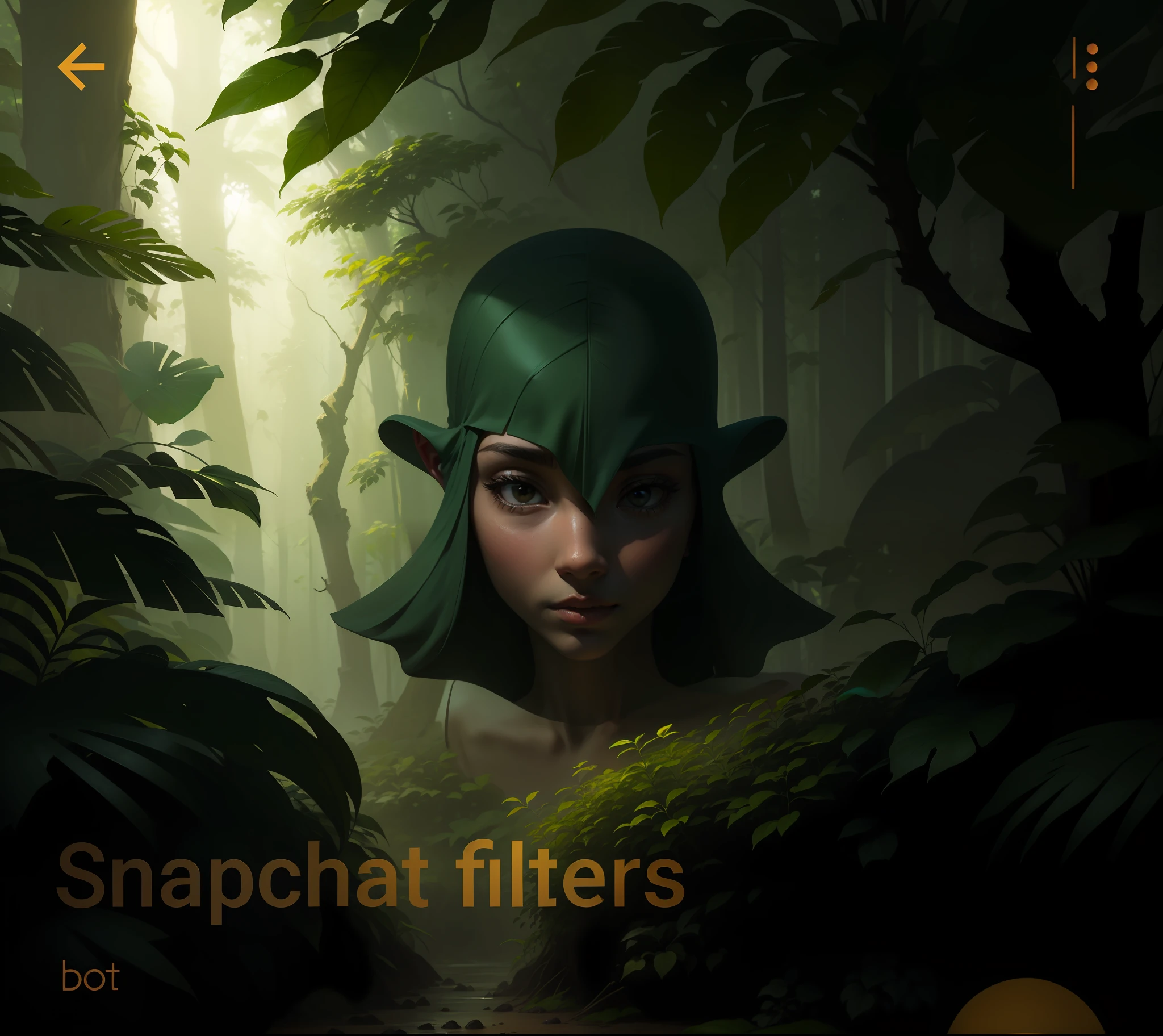Prompt 1:
/imagine prompt: A captivating digital illustration portraying a Snapchat symbol exploring a dense jungle from a top-down perspective. The symbol is depicted as if looking curious and intrigued, surrounded by lush ji green vegetation and vibrant flora. The scene captures the symbol's adventurous spirit and the mysterious allure of the jungle. The color temperature leans towards earthy tones, enhancing the natural ambiance. The lighting casts dappled shadows through the dense foliage, creating an atmosphere of exploration and wonder. --v 5 --stylize 1000 --ar 16:9