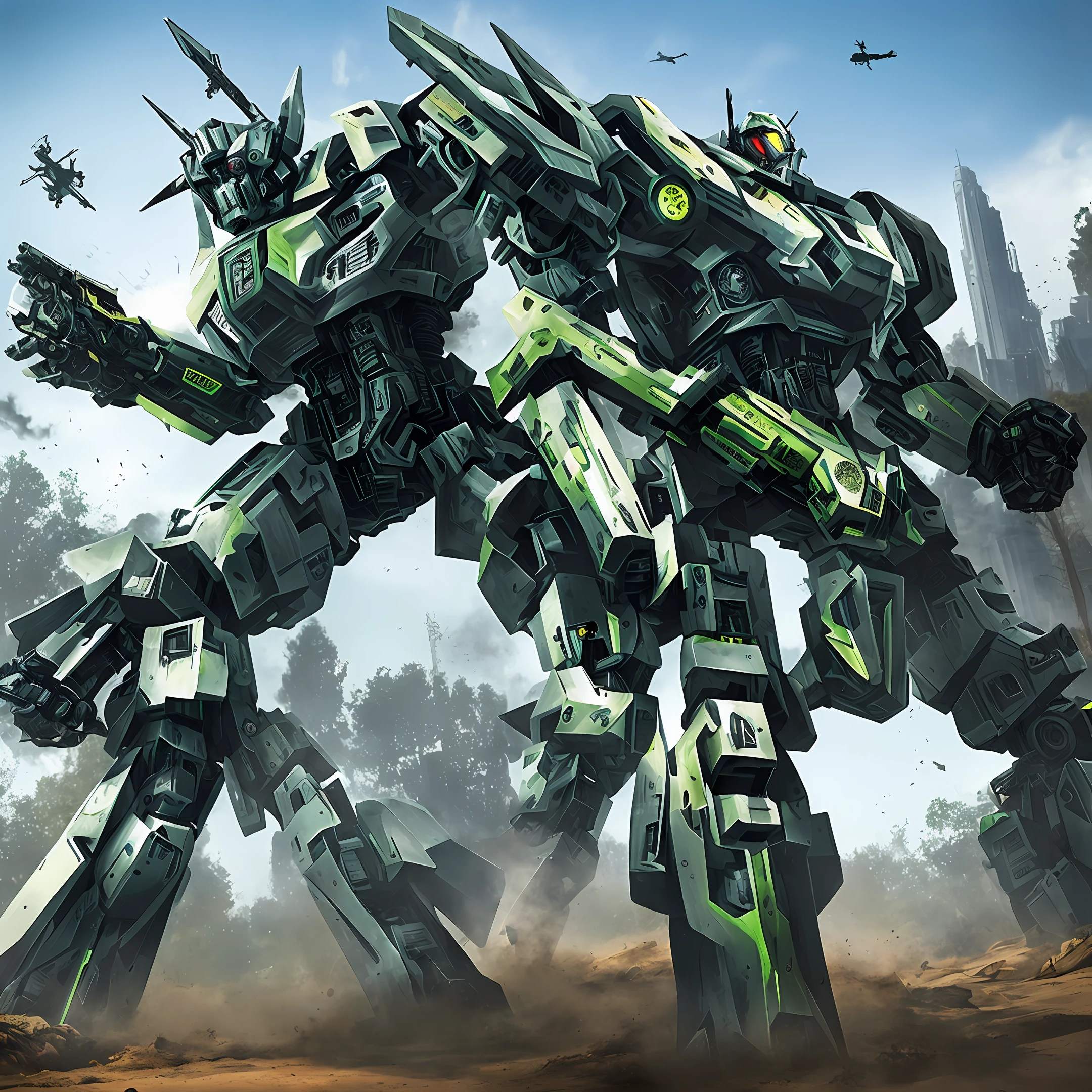 Mecha laser combat