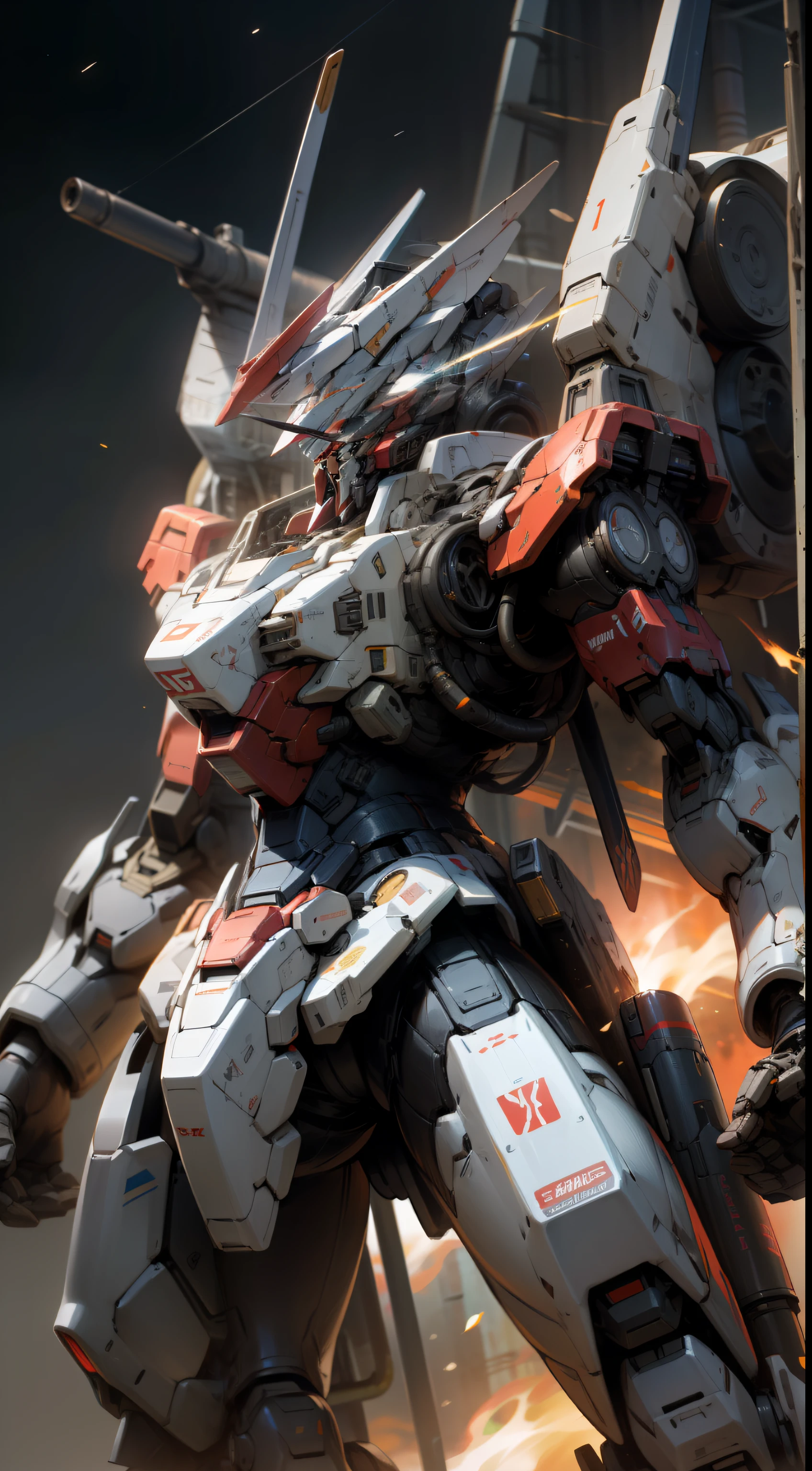 Surrealism, Ray Tracing, Photorealistic, UHD, High Detail, 32k, Best Quality, Textured Skin, Gundam Mecha, Flight, Funnel, Mecha Ship, Masterpiece, Best Quality, Mecha, Unmanned, (Full Body), (Black Mecha: 1.8), (Axisymmetric: 1.4), (HDR), (Movie Light: 1.1), White Eyes, Cool, Science Fiction, Fire, Universe, oversized shield, mecha man overlooking the background of the earth, with laser cannon beams, wars, conflicts, weapons in hand (has a huge weapon: 1.5),