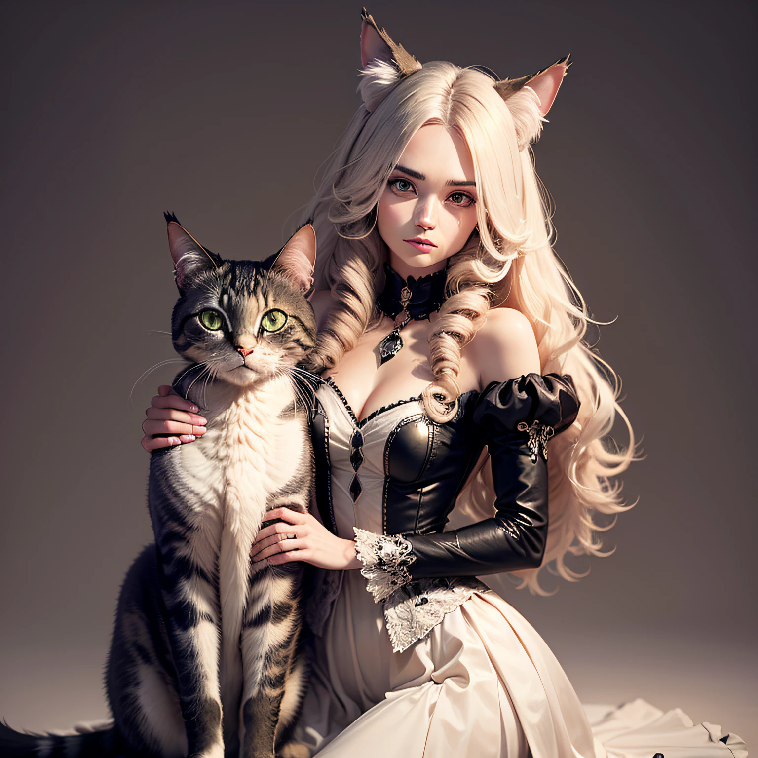 Camille Maine Coon Cat,voluminous hair, Anthropomorphic expressions,rich colours, exquisite detailing --auto