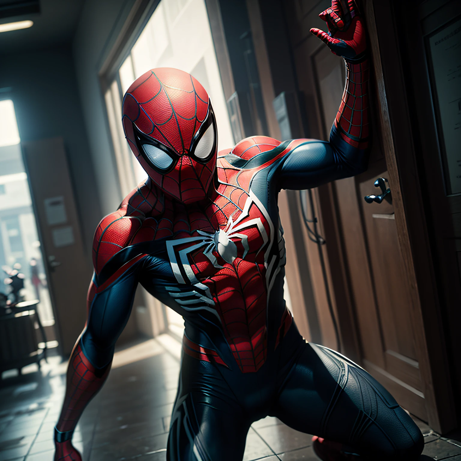 create the 4k spider-man, detailed cinematic, --auto