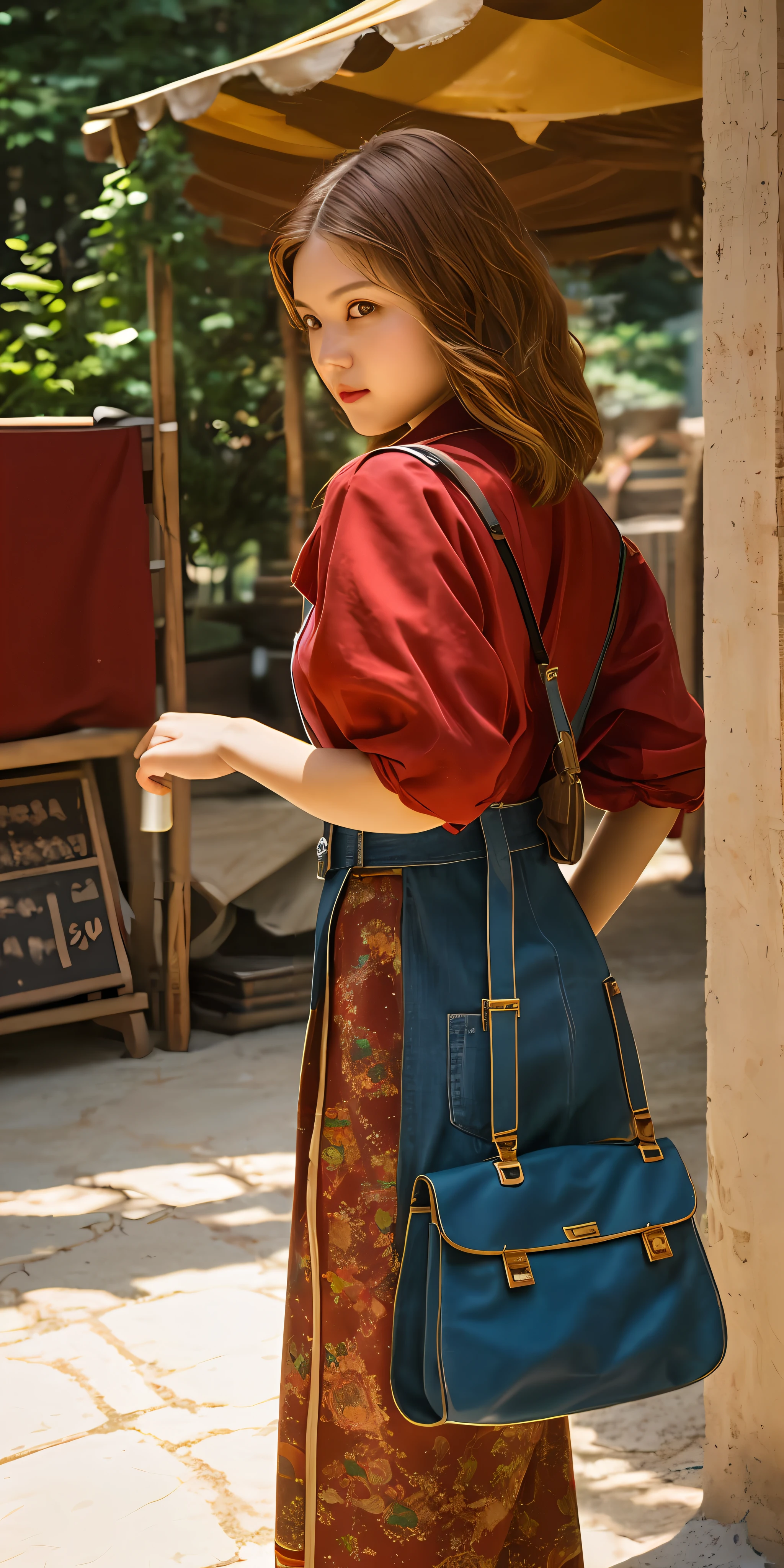 natural lighting enhances the epic character composition of a photo featuring a sks woman. Film grain adds authenticity and nostalgia.