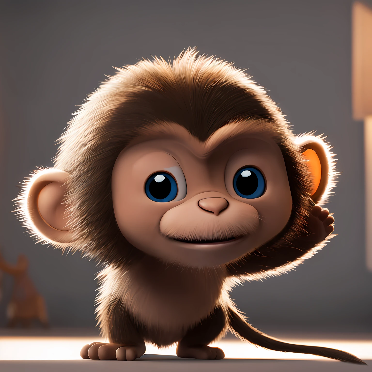 Use the blind box style，Generate images of happy little monkeys。 --auto