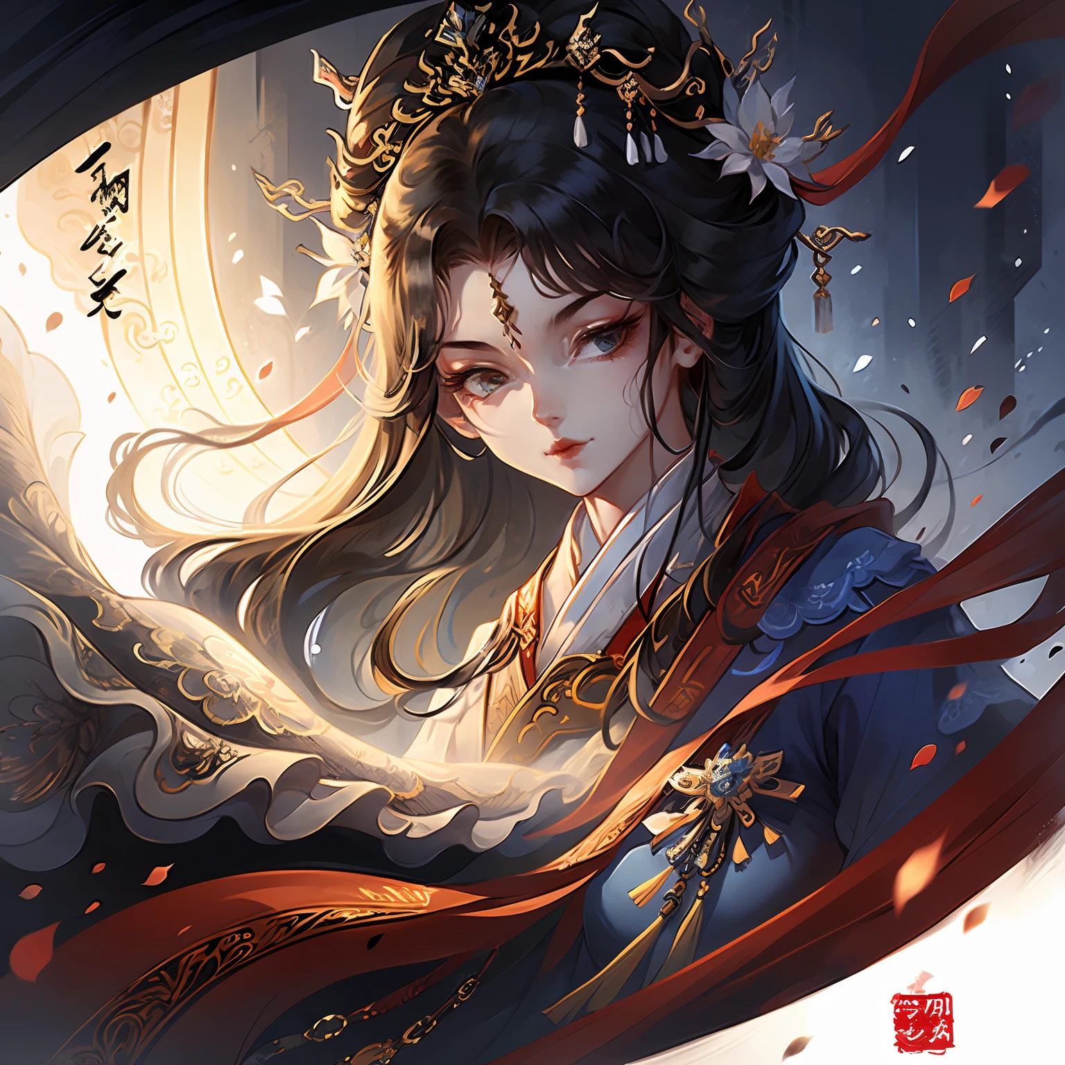 one-girl, Ancient Chinese clothing, full bodyesbian, rays of sunshine, Clear face, Clean white background, tmasterpiece, super detailing, Epic composition, hyper HD, high qulity, extremely detaile, offcial art, Uniform 8k wallpaper, super detailing, 32k face round, Royal sister cute, Good figure Urban college student uniform Sweet long hair fluttering --auto