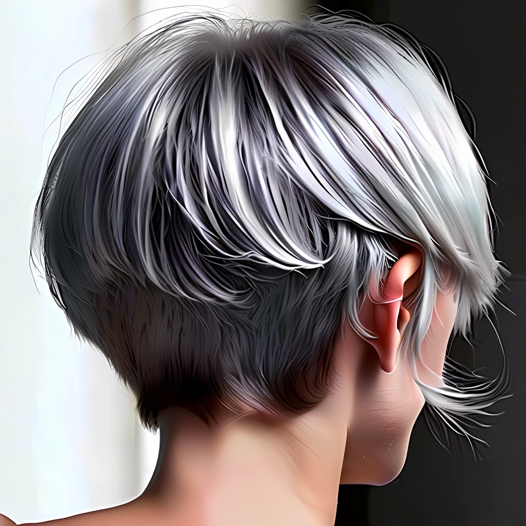 Beauty nudity leaky gray hair