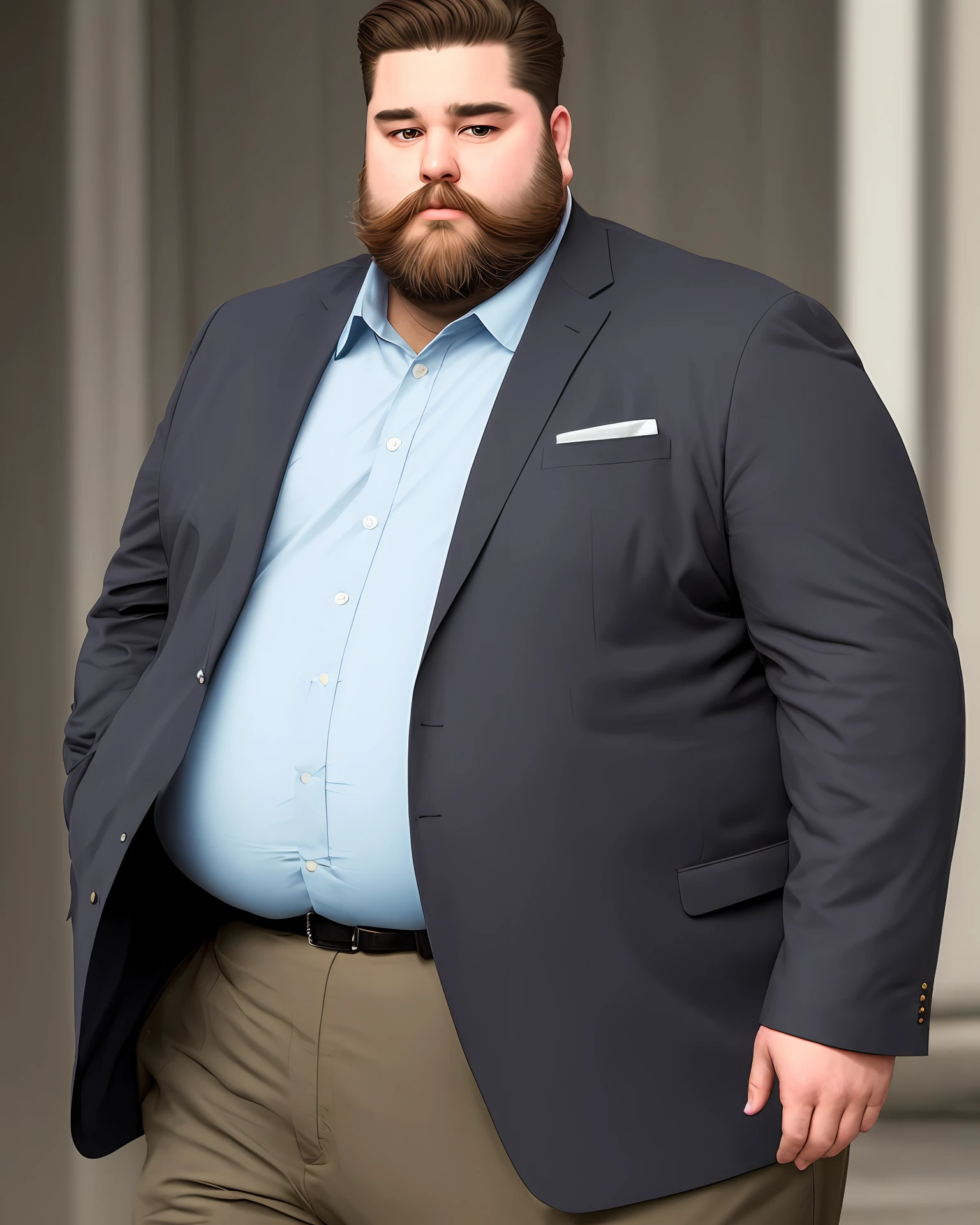 Fat male suit beard