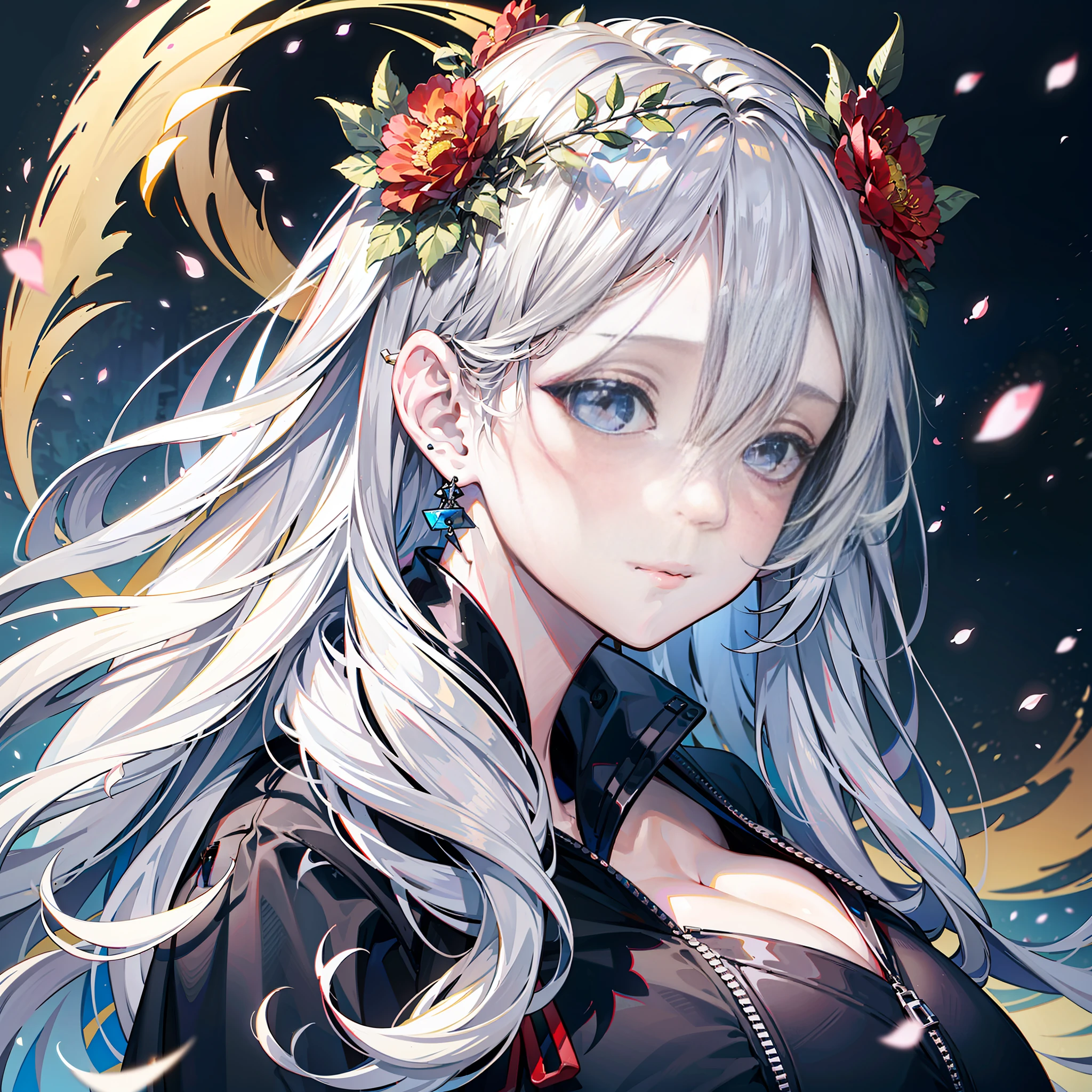 (1girll:1.3), 独奏, (((very vey very detailed face))),((very detailed eyes and faces))),beatiful detailed eyes,Body parts__,offcial art,Unified 8k wallpaper,ultra-detailliert,Beautiful and beautiful,big breasts beautiful,tmasterpiece,best qualtiy,primitive,tmasterpiece,ultra fine photos,best qualtiy,超高分辨率,photorealistic realism,rays of sunshine,full-body portraits,stunningly beautiful,,dynamicposes,delicated face,Vibrant eyes,(From the front side), She wore a black sailor suit,red color eyes,White color hair,Wear a garland on your head,Black stockings,athletic sneakers, Draped with hair,Long hair,详细的脸,Neatness,opulent,milkyW,highly detailedskin,Realistic details of skin,Visible pores,Clear focus,volume fog,8K UHD,digital SLR camera,high qulity,filmgrain,White skin of the,photo-realism,DL, semi transparent,Japanese style