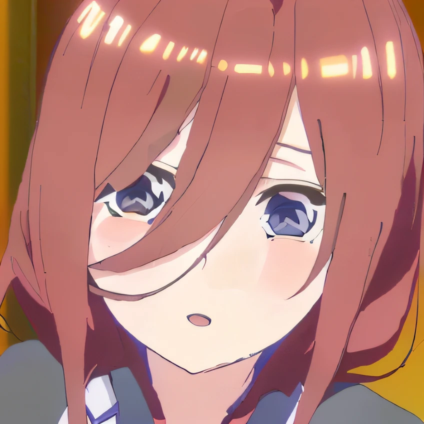 anime girl with long hair and blue eyes staring at something, anime visual of a cute girl, close up iwakura lain, close up of a young anime girl, Today's featured anime stills, hanayamata, Smooth anime CG art, saori, screenshot from the anime film, still from tv anime, animated still, screenshot from guro anime