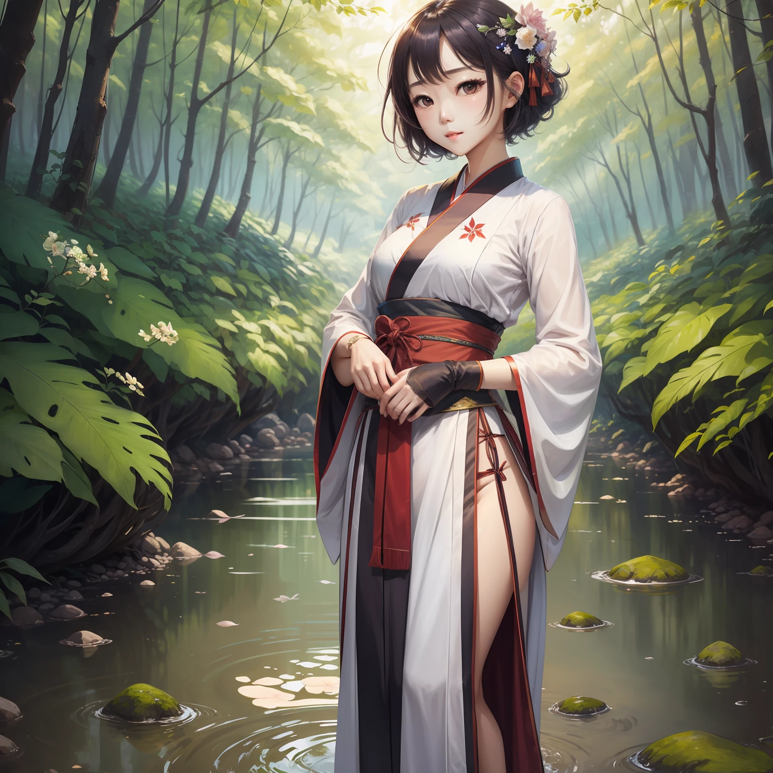 Large breasts。long whitr hair。Royal Sister Excellent。校服。woman。Long legs in the wild --auto