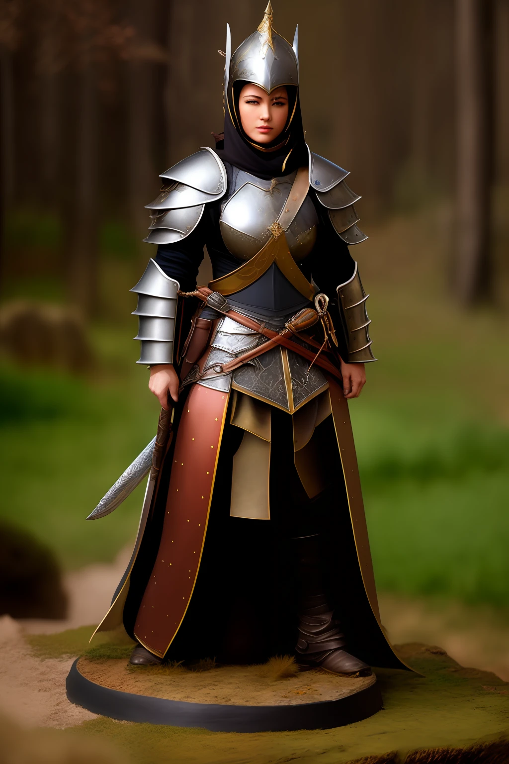 Female general in armor