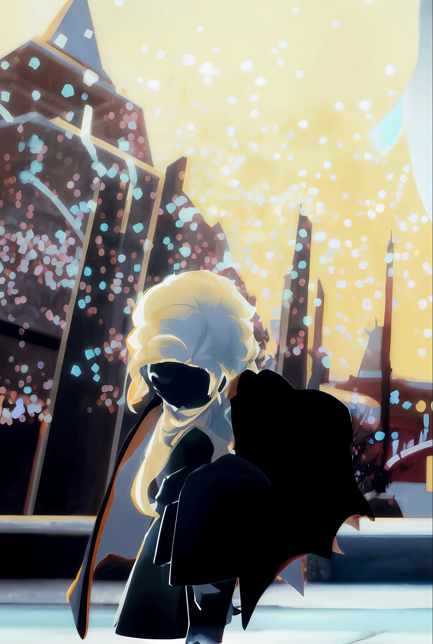 Anime scenes of women and men in the city, anime land of the lustrous, video game screenshot>, mirrors edge art style, 2020 video game screenshot, fantastic screenshot art, cinematics, cyril rolando and goro fujita, cutscene footage, beautiful screenshot, Makoto Shinkai Cyril Rolando, game screenshot