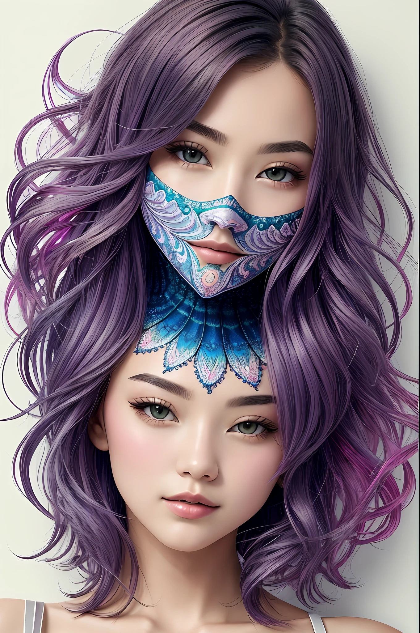 (​masterpiece、top-quality、top-quality、Official art、Beautifully Aesthetic:1.2)、(1girl in:1.3)、ighly detailed、(Fractal Art:1.2)、colourfull、highestdetailed、(Zentangle:1.2)、(Dynamic Pause) 、（Abstract background：1.5）、（Nice dress：1.2）、（shinny skin）、（Many colors：1.4）、full bodyesbian 、shorth hair