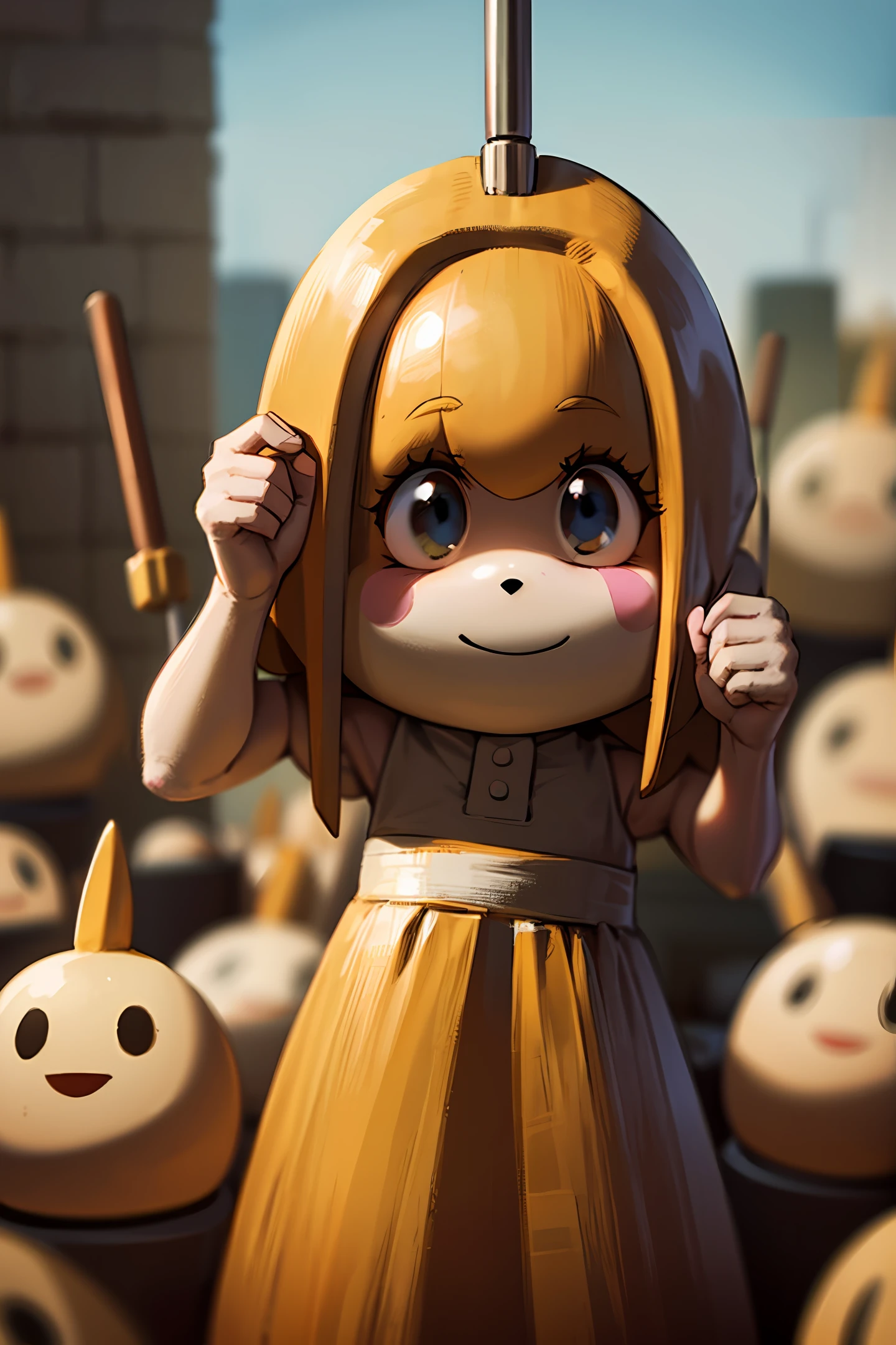 adolable,cartoony,potatoes,Hammer in hand