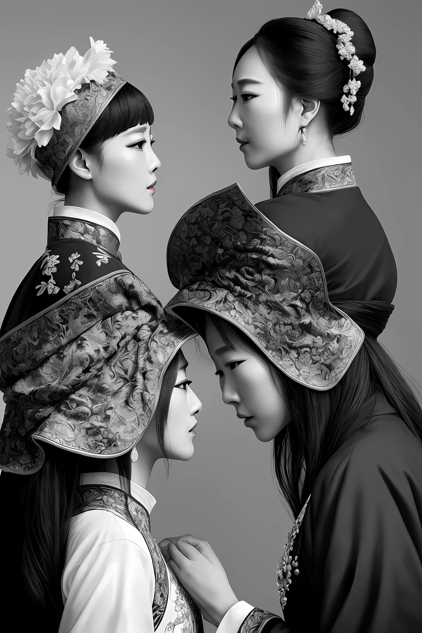 high-class,black andwhite,European,beijing opera