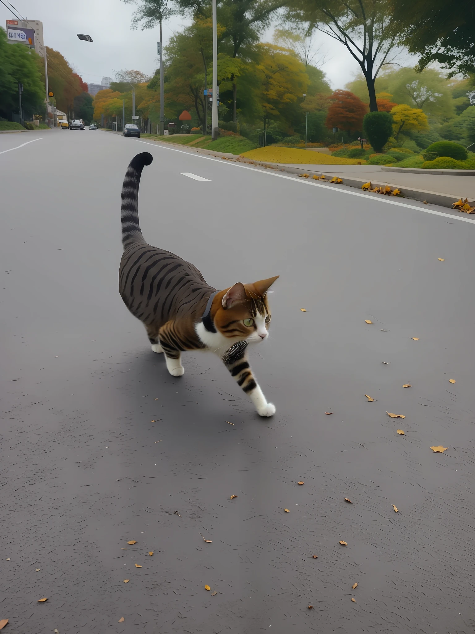 ((Autumn daily Lomo style:1.2),Animal photographer,A7R3 shooting,Show the cuteness of the cat,Cute and brave to break through the streets),(Tokyo is captured by cats:0.5,the street/The remains of the building are reasonably decorated by cats:0.6),Kawaii vitality,Running picture with static blurred focus chase scene,Beautiful and free summer animals,Cute little furball roaming the streets。anime big breast