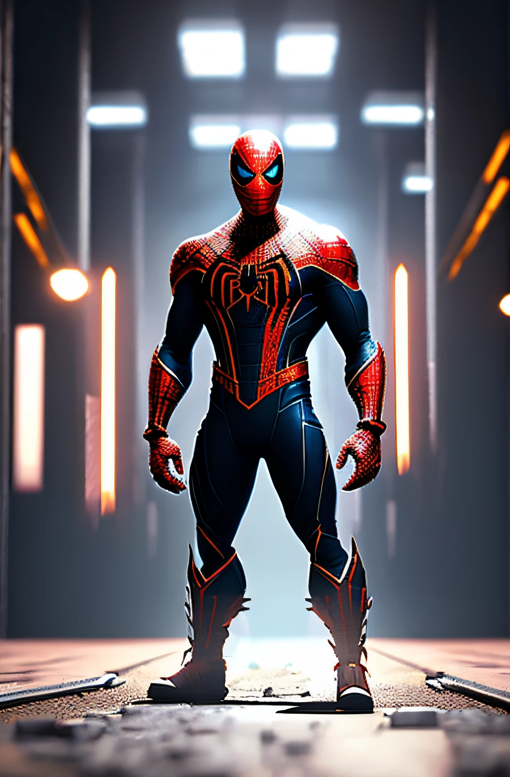 (8k, foto RAW, melhor qualidade, obra-prima: 1.2), ultra detalhado, arte oficial, foto-realista: 1.37, spider man, black suit, spider in the center of your chest in white, organic looking clothing, gooey testura, symbiote, white eyes, fine art, PS5 cinematic screenshot,highly detailed detailed cinematic rendering, ultra photorealistic raytricing, with cinematic lightingpose de ação