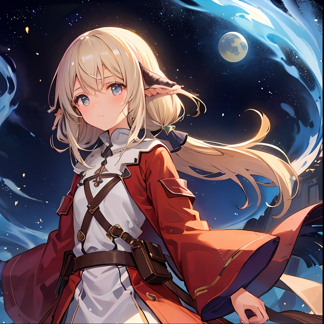 A girl about in a Middle Eastern style robe, Arabian Night, Tanned skin, Similar to Made in Abyss, Fantastic vivid backgrounds, Express human emotions and individuality ,Natural body language and facial expressions, Commitment to clothing and accessories, Combining elements of fantasy and reality.