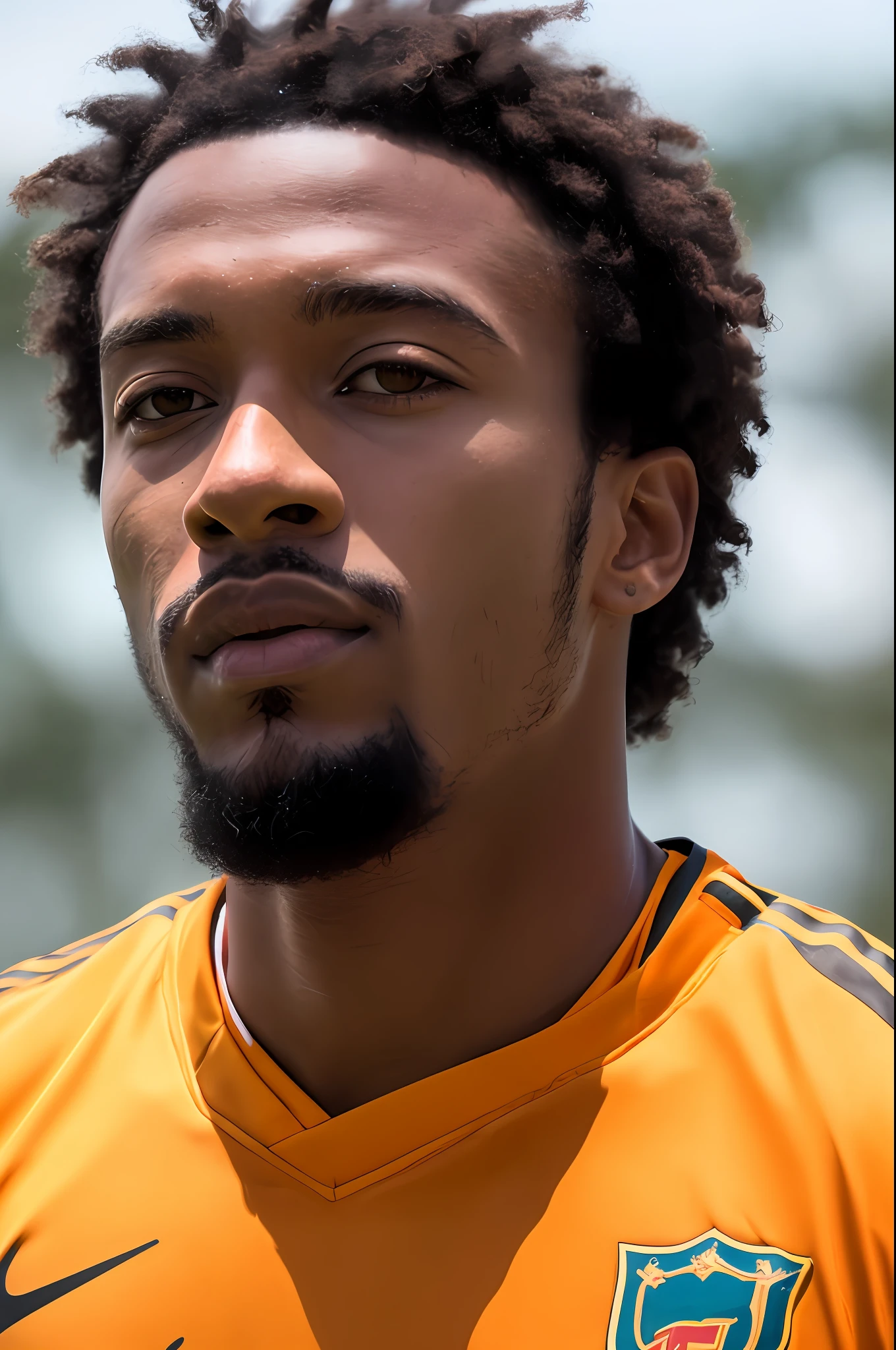 Obra-prima, A 24-year-old footballer at the peak of his career is in a very important championship final, (Detalhe alto: 1 1), Rosto jovem, Pele natural, Alta qualidade, NSFW, Olhos bonitos, (Rosto e olhos detalhados), (Face: 1 2), barulho, extra, foto real, PSD, fotografia de filme leve, foco nítido, contrast lighting, pele detalhada, high res 8k, detalhe maluco, realista, fotografia profissional, 8k UHD, DSLR, luz suave, alta qualidade, grain of film, Fujifilm XT3