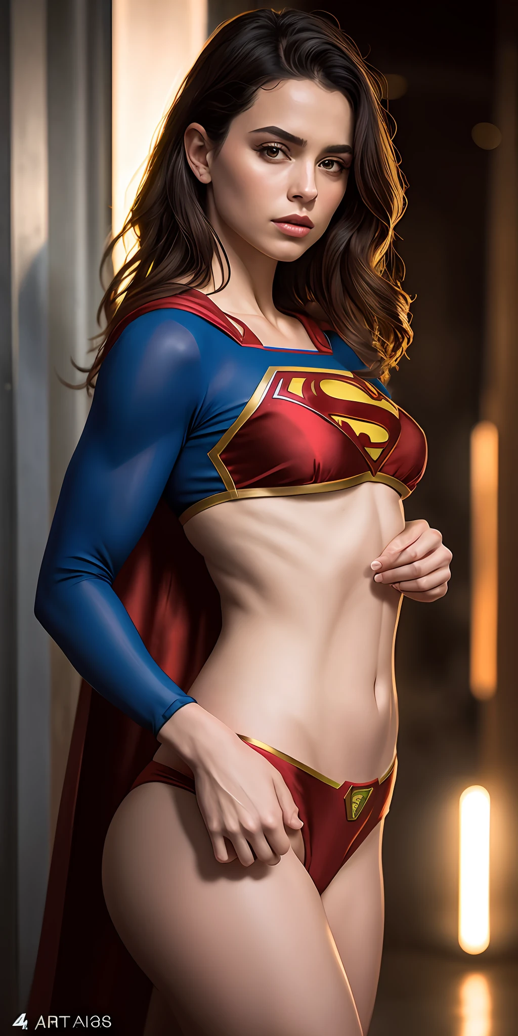 obra-prima da Supergirl, bela loira da Alemanha ((sentado em uma cadeira vintage, pernas abertas, mostrar dedo de camelo, Lacy red silk bikini with Superman symbol)), loirinha de olhos azuis brilhantes, bairros residenciais, decote, Very detailed lighting, Dramatic, trending digital art in Artstation 8k HD realistic detailed high definition, detalhado, textura da pele, hiper detalhado, textura de pele realista, armadura, melhor qualidade, ultra alto nada, (fotorrealista: 1.4), alta resolução, detalhado, foto crua, sharp re, por Lee Jeffries Nikon D850 Film Fotografia de Stock 4 Kodak Portra 400 Camera F1.6 Lens Rich Colors Hyper Realistic Texture Dramatic Lighting UnrealEngine trend in ArtStation Cinestill 800, biquini transparente, Superman S symbol in the background.