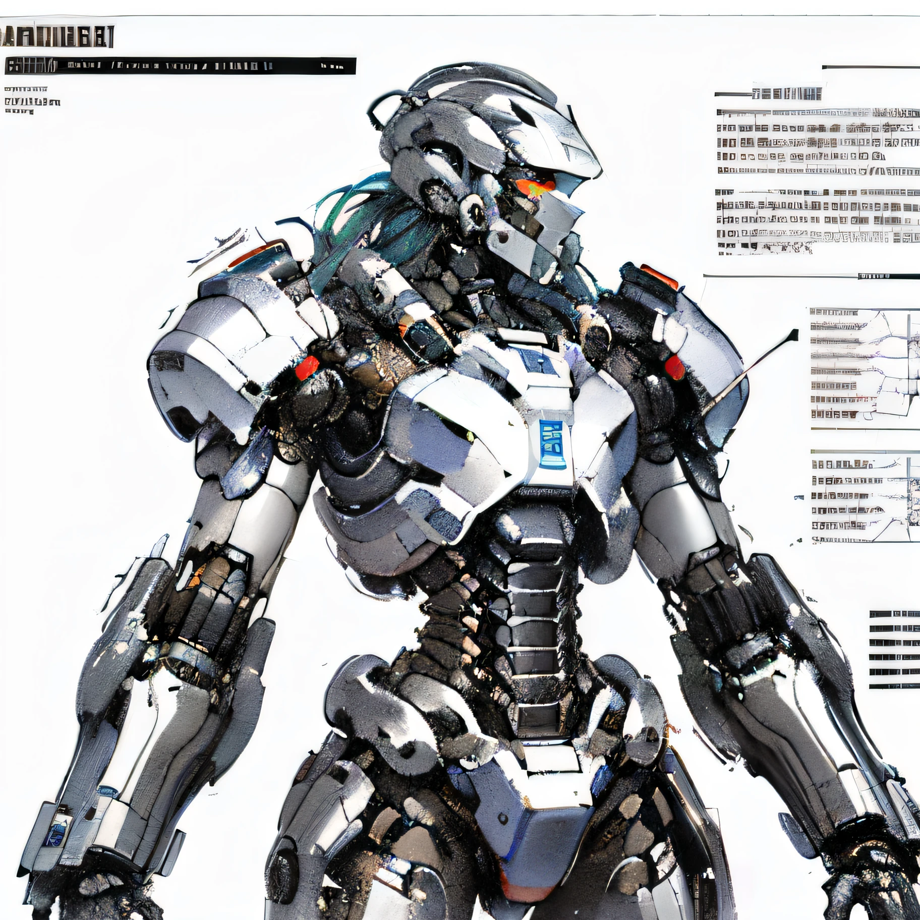 Wearable exoskeleton robot，Mech suit, Mecha armor, anime mech armor, full body mecha suit, Machinary, mech concept art, cool mecha style, The is very detailed，high detal，tmasterpiece